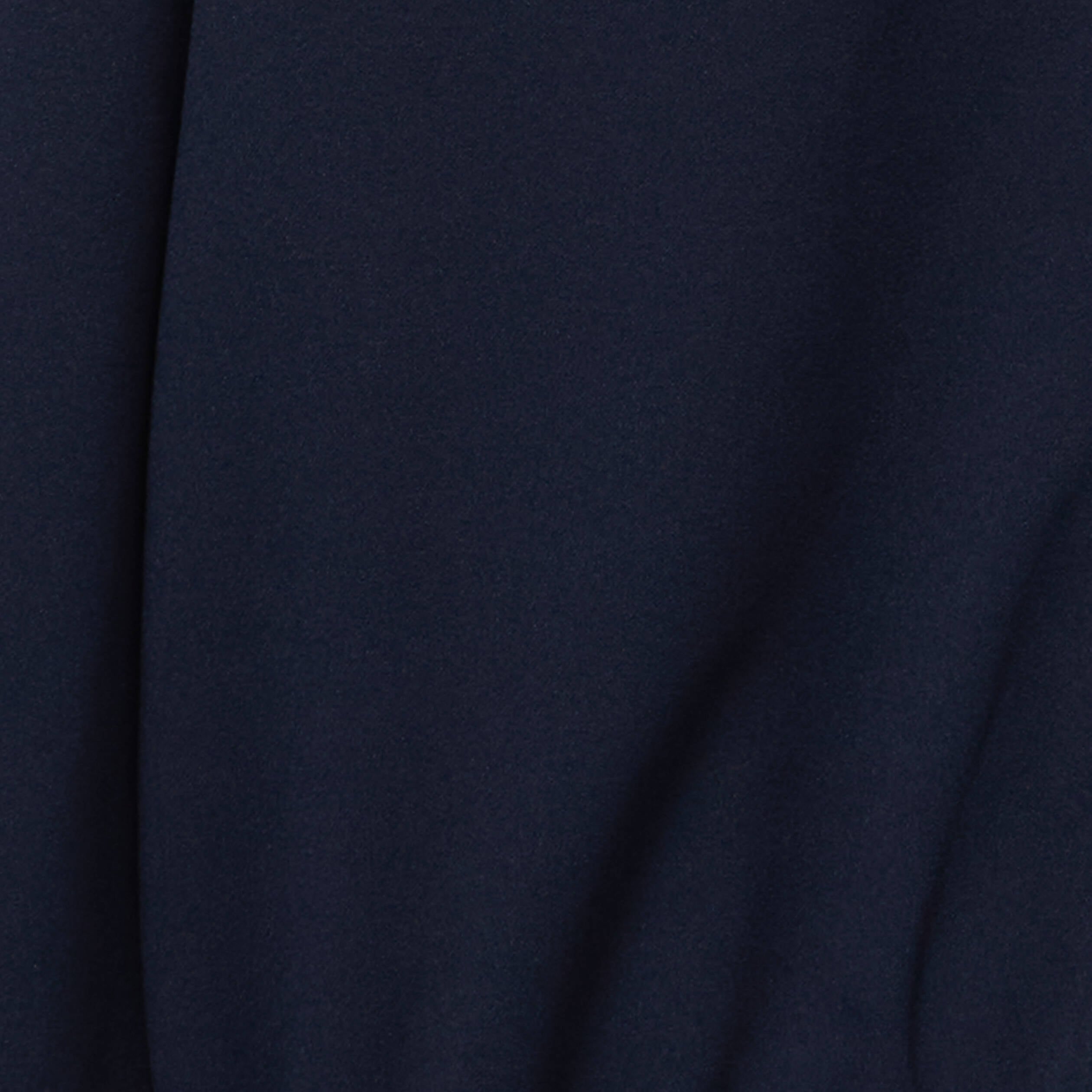 Veste zipp&eacute;e d&eacute;tail dentelle bleu marine femme