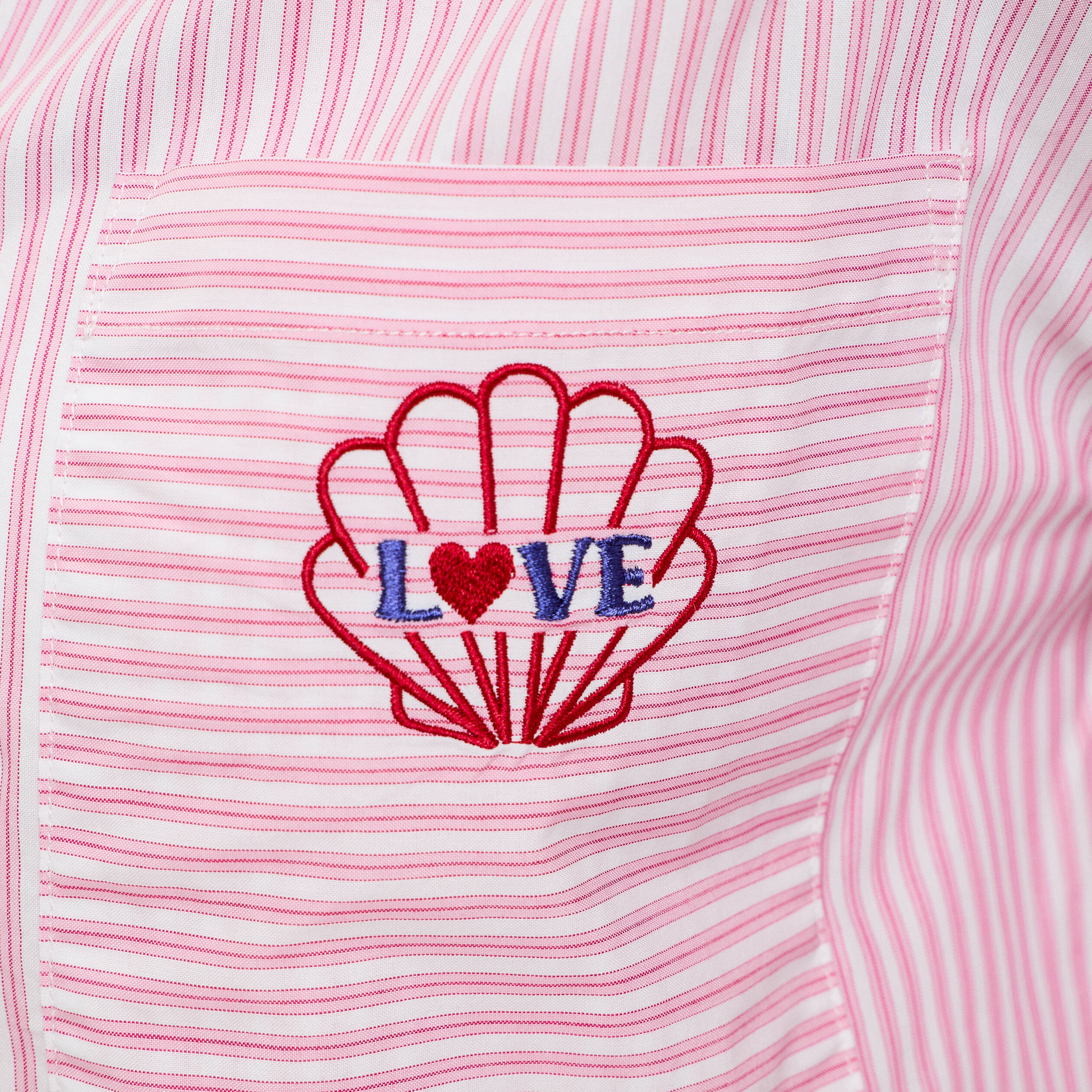 Chemise ray&eacute;e blanc femme