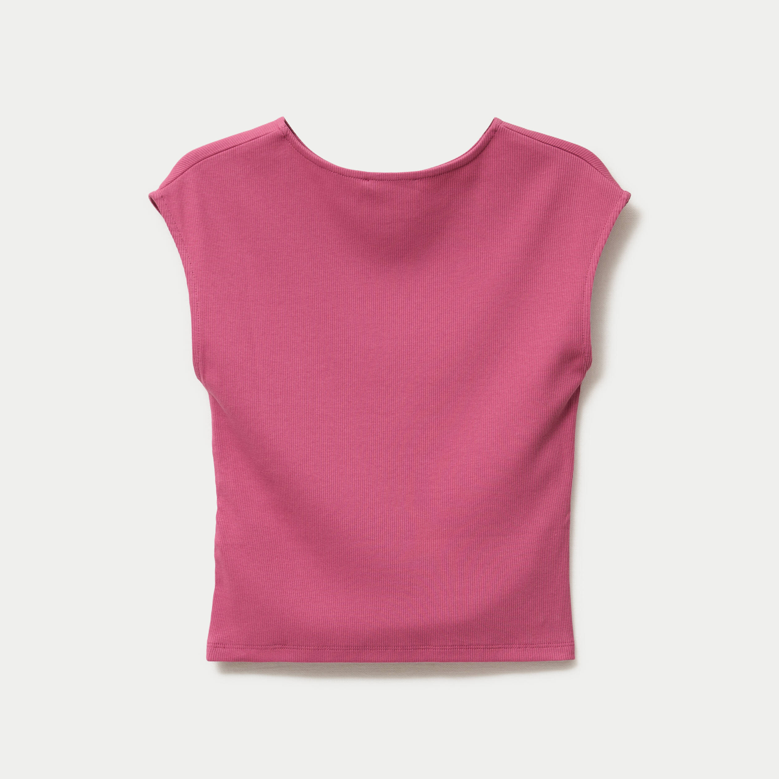 D&eacute;bardeur ajust&eacute; col rond prune femme