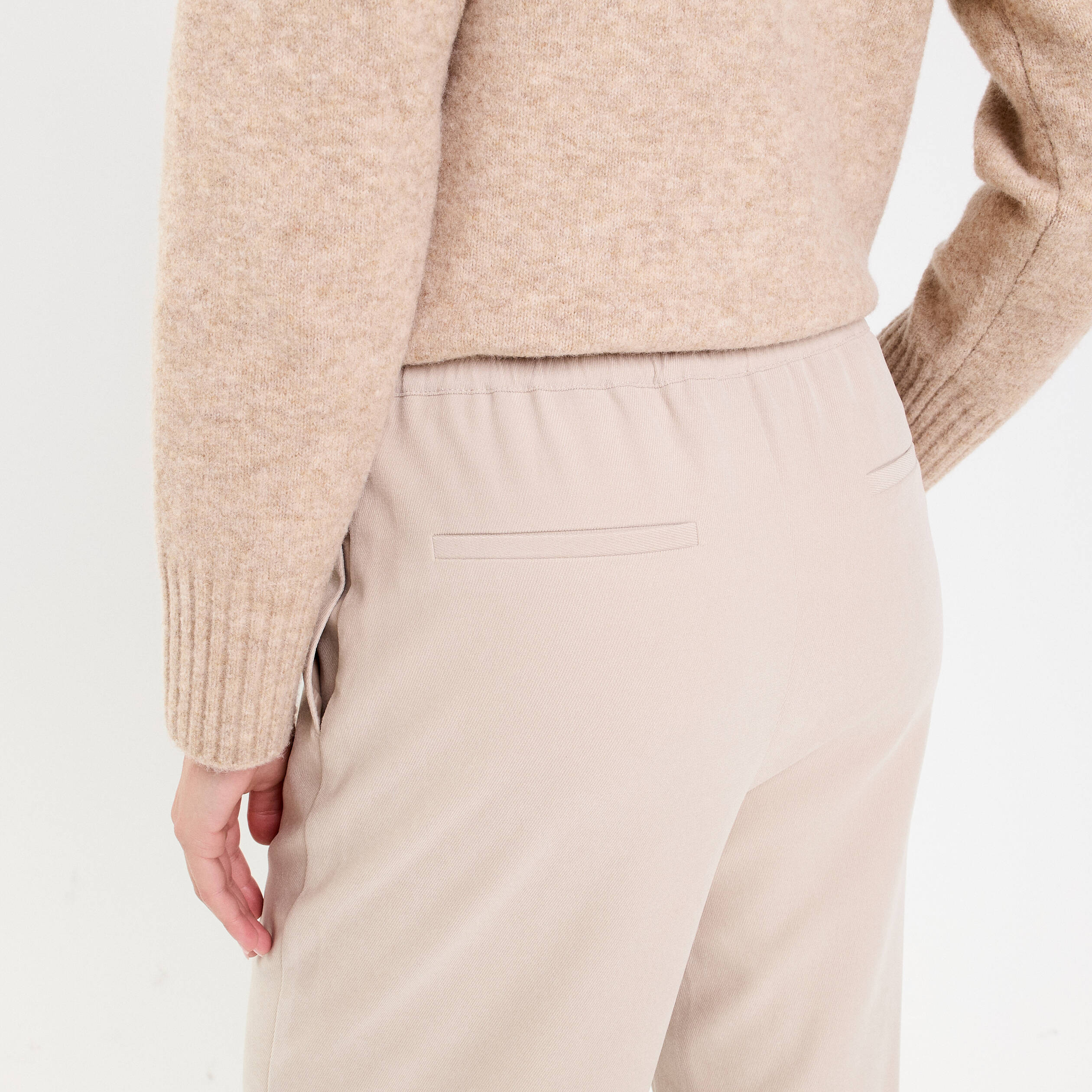 Pantalon large fluide sable femme