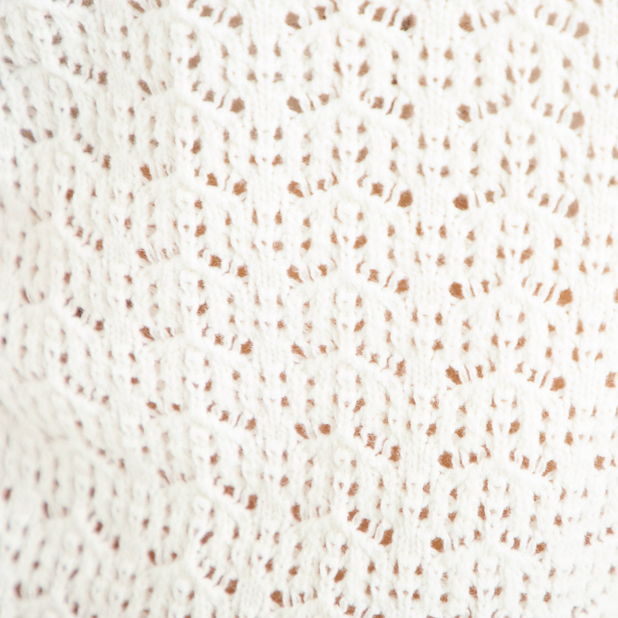 Pull ajour&eacute; ecru femme