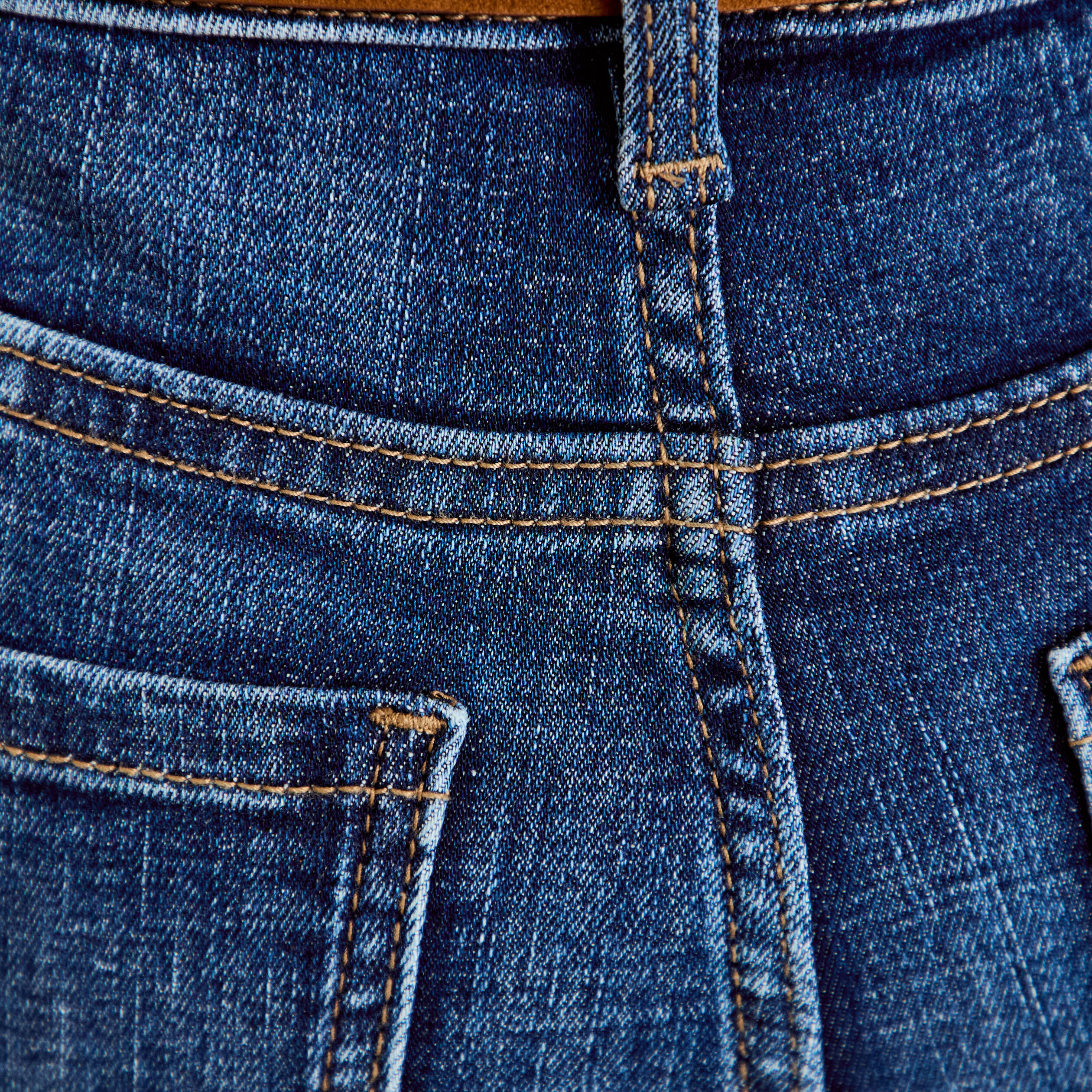 Jean bootcut avec ceinture amovible denim stone femme