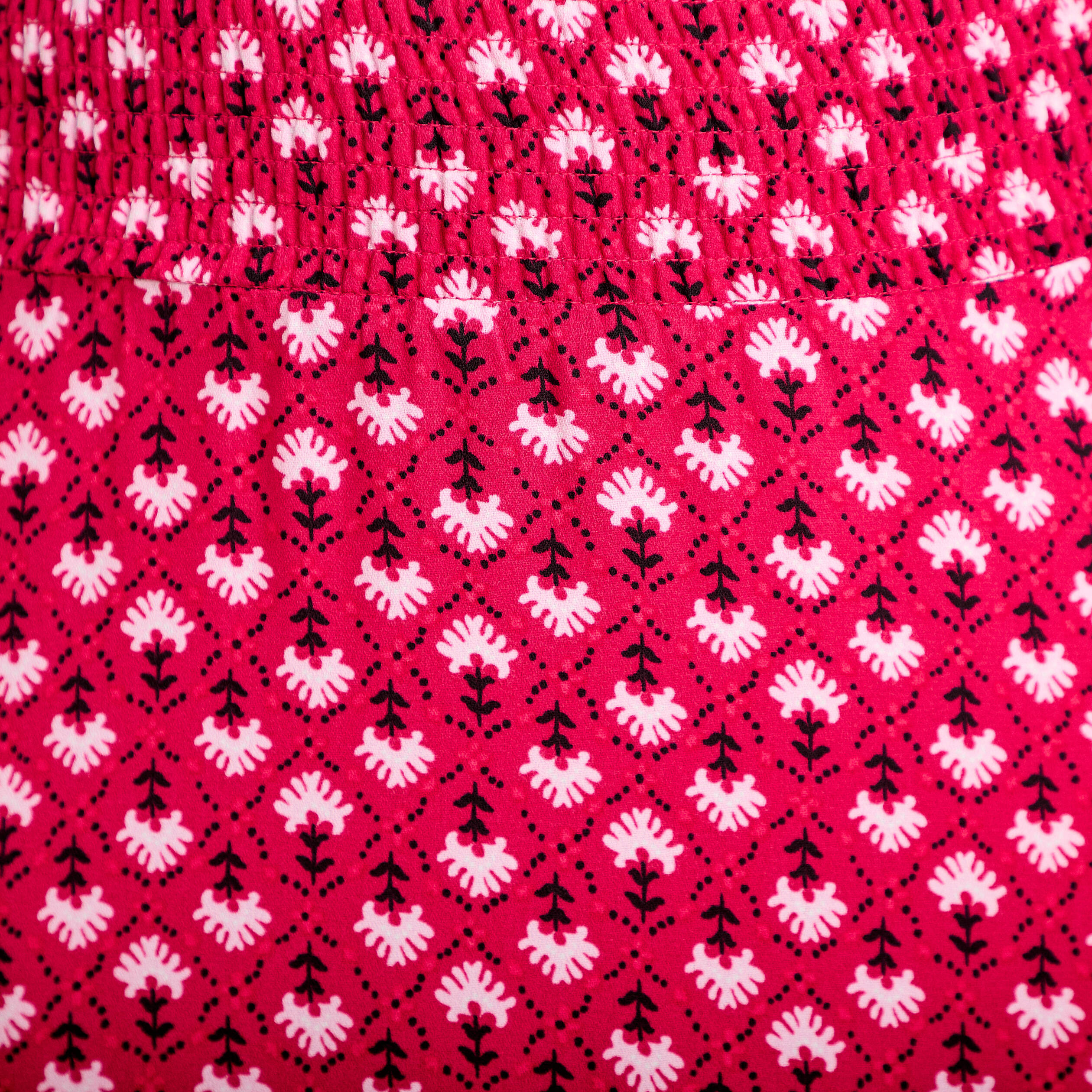 Jupe longue fluide rose cerise femme