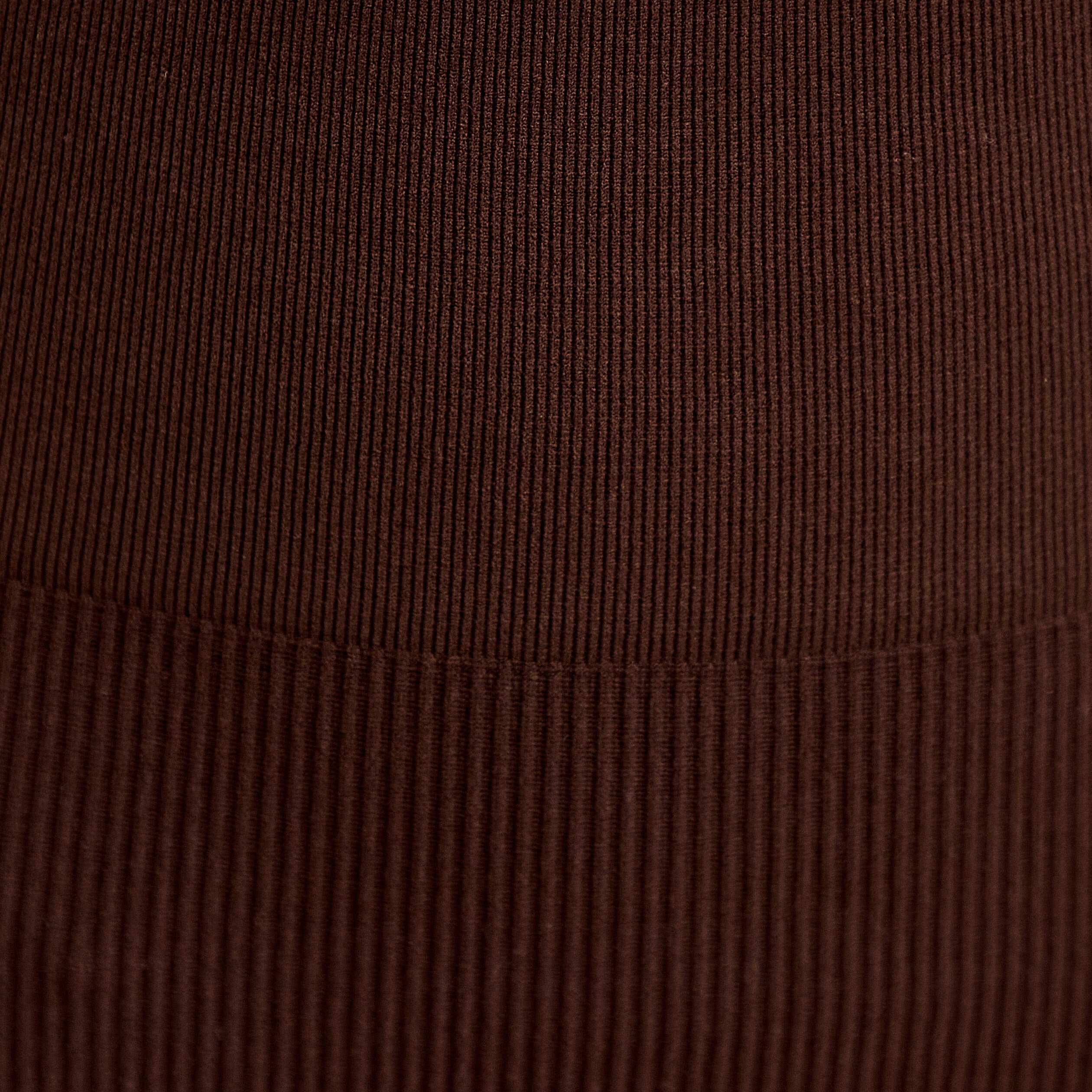 Leggings taille haute sans couture marron fonc&eacute; femme