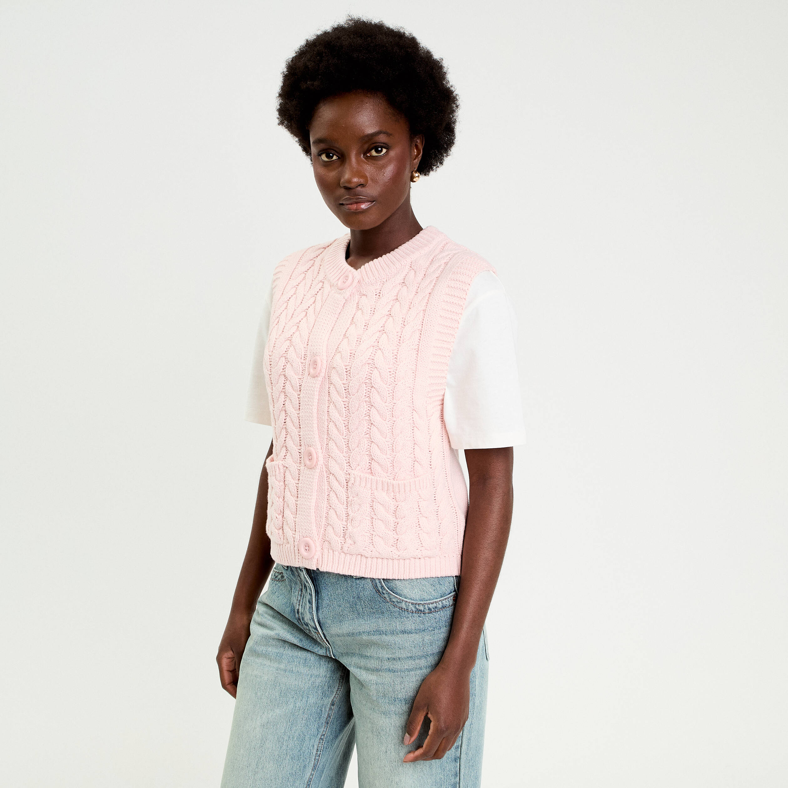 gilet-sans-manches-rose-clair-femme-cache-cache
