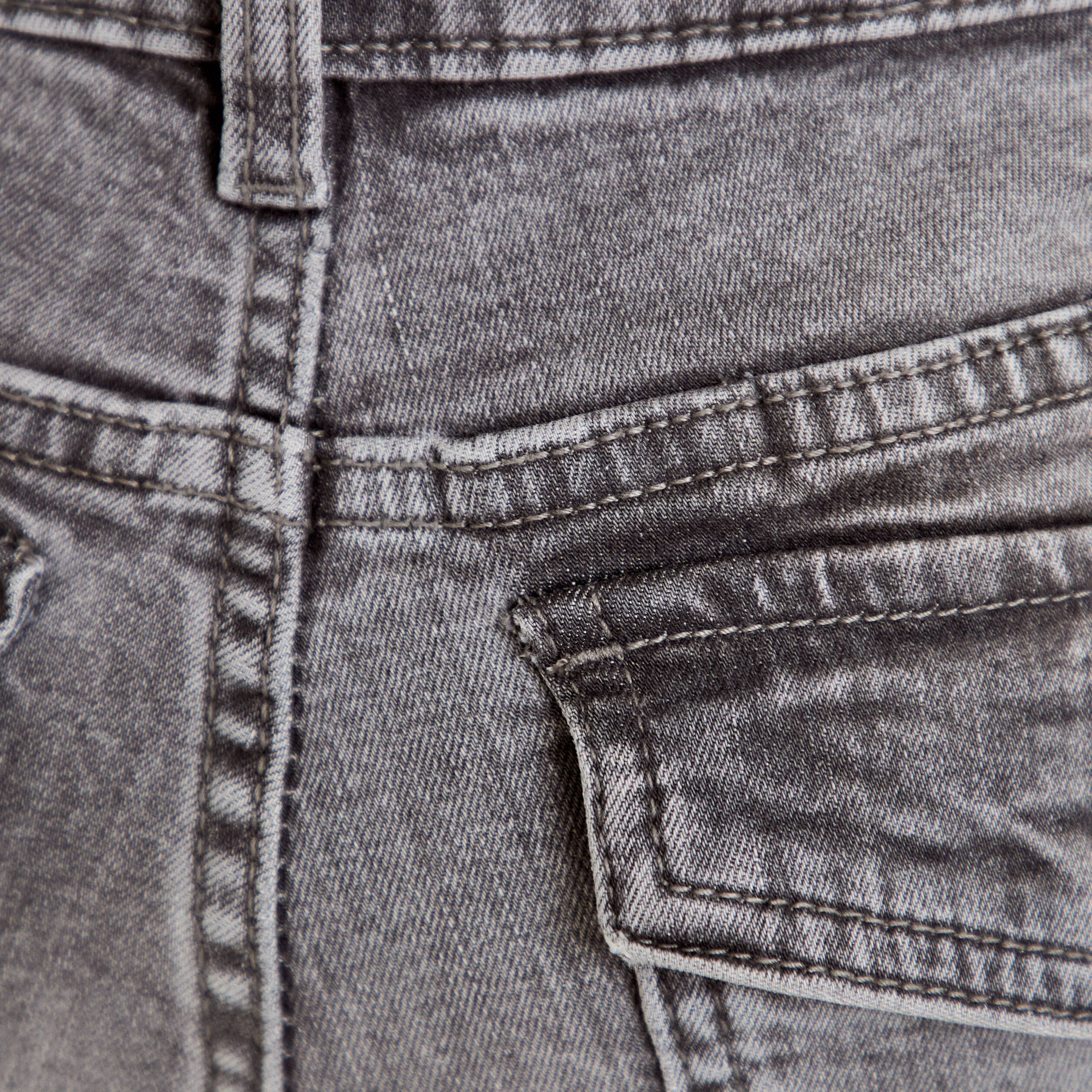 Jean bootcut taille basse denim gris femme