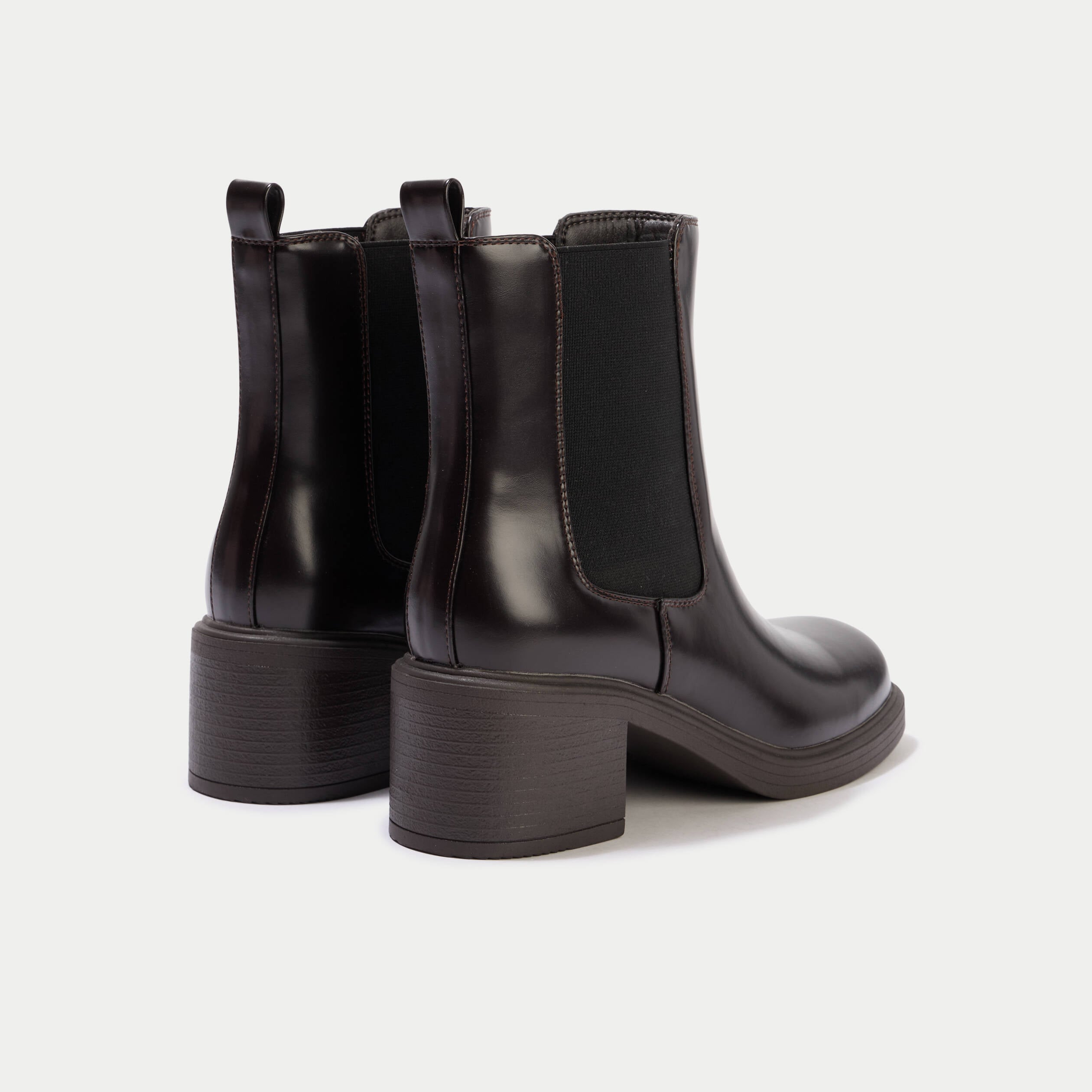 Bottines &agrave; talon marron femme