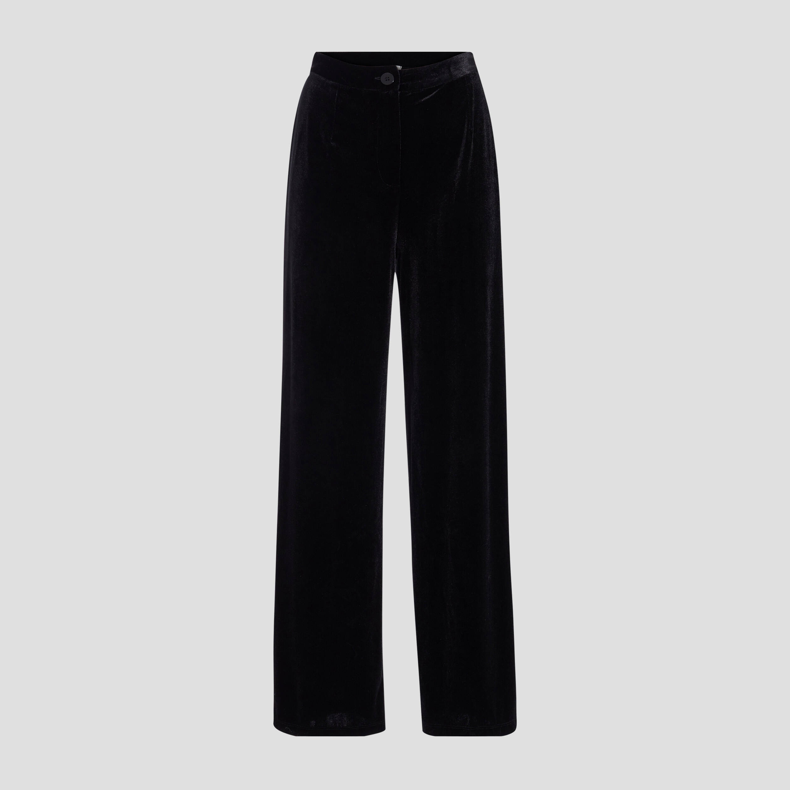 Pantalon Large Femme En Velours Froissé Noir - Marks & Spencer - Taille UK 16 (EU 44)