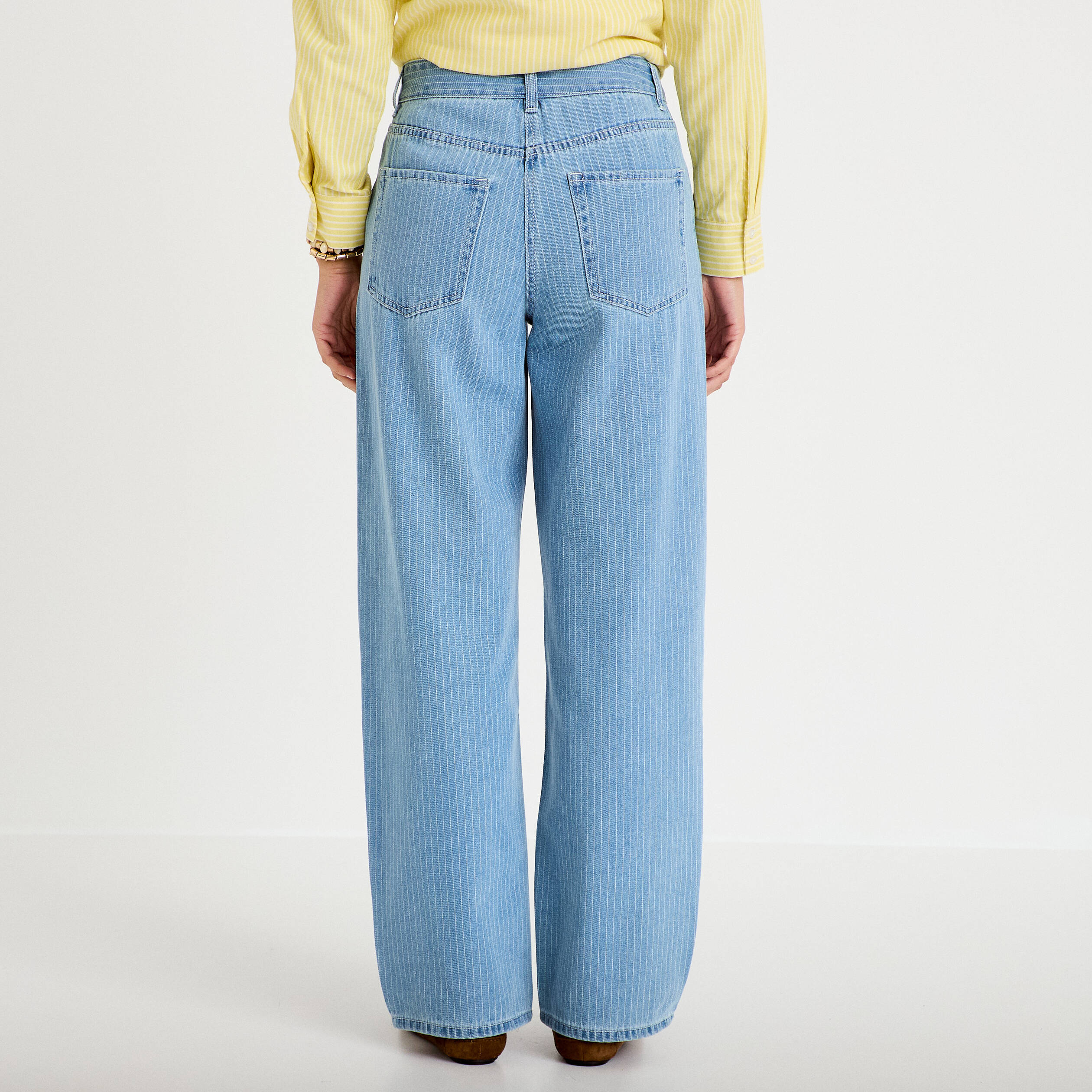 Jeans barrel bleu femme