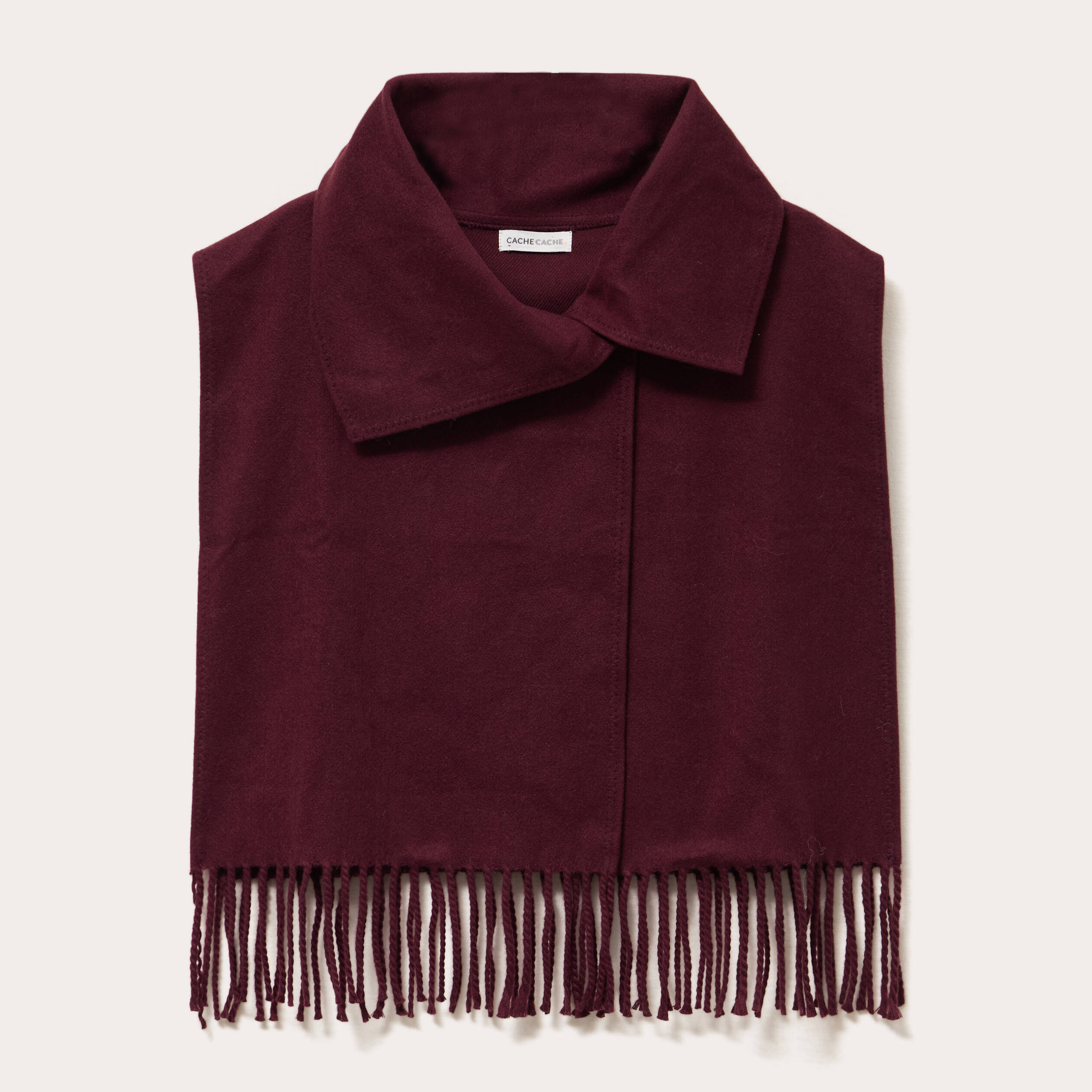 Cache-cou rouge fonc&eacute; femme