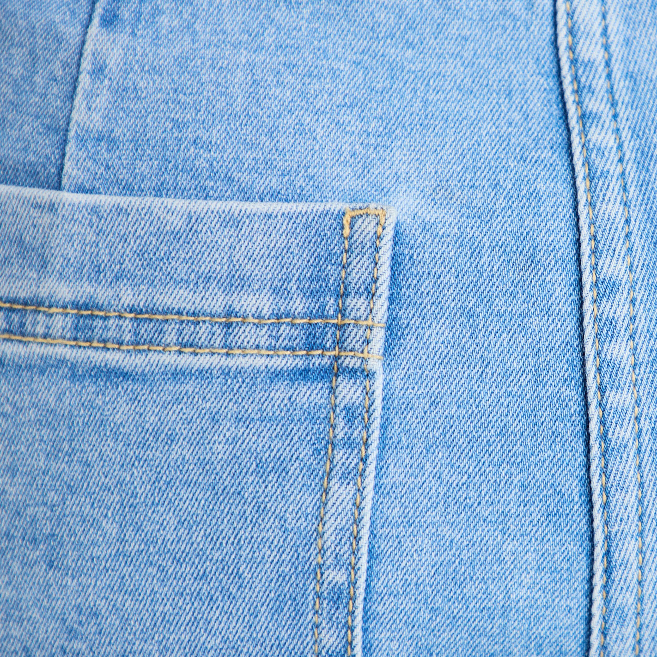 Short mom en jean denim bleach femme