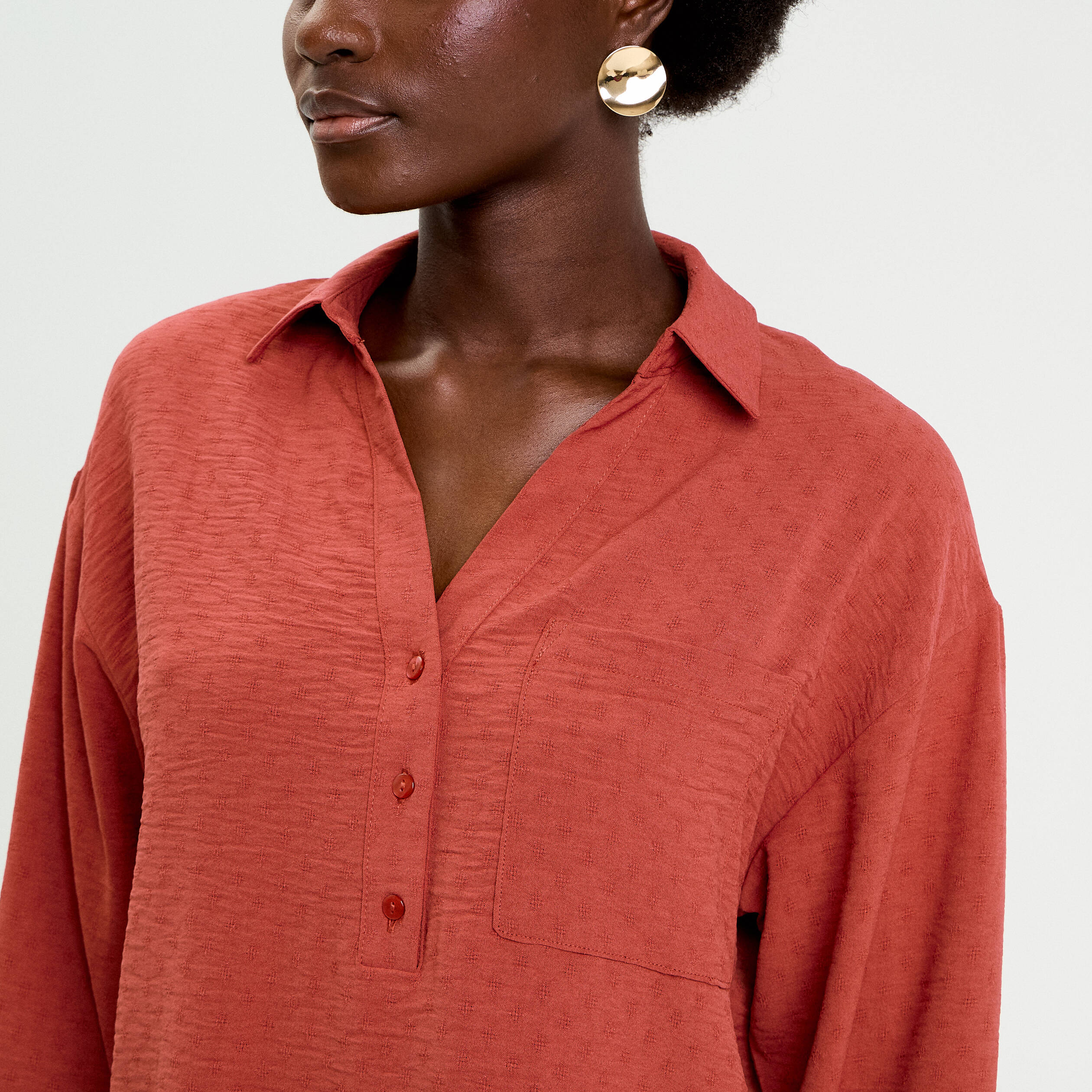 Vareuse manches longues vieux rose femme