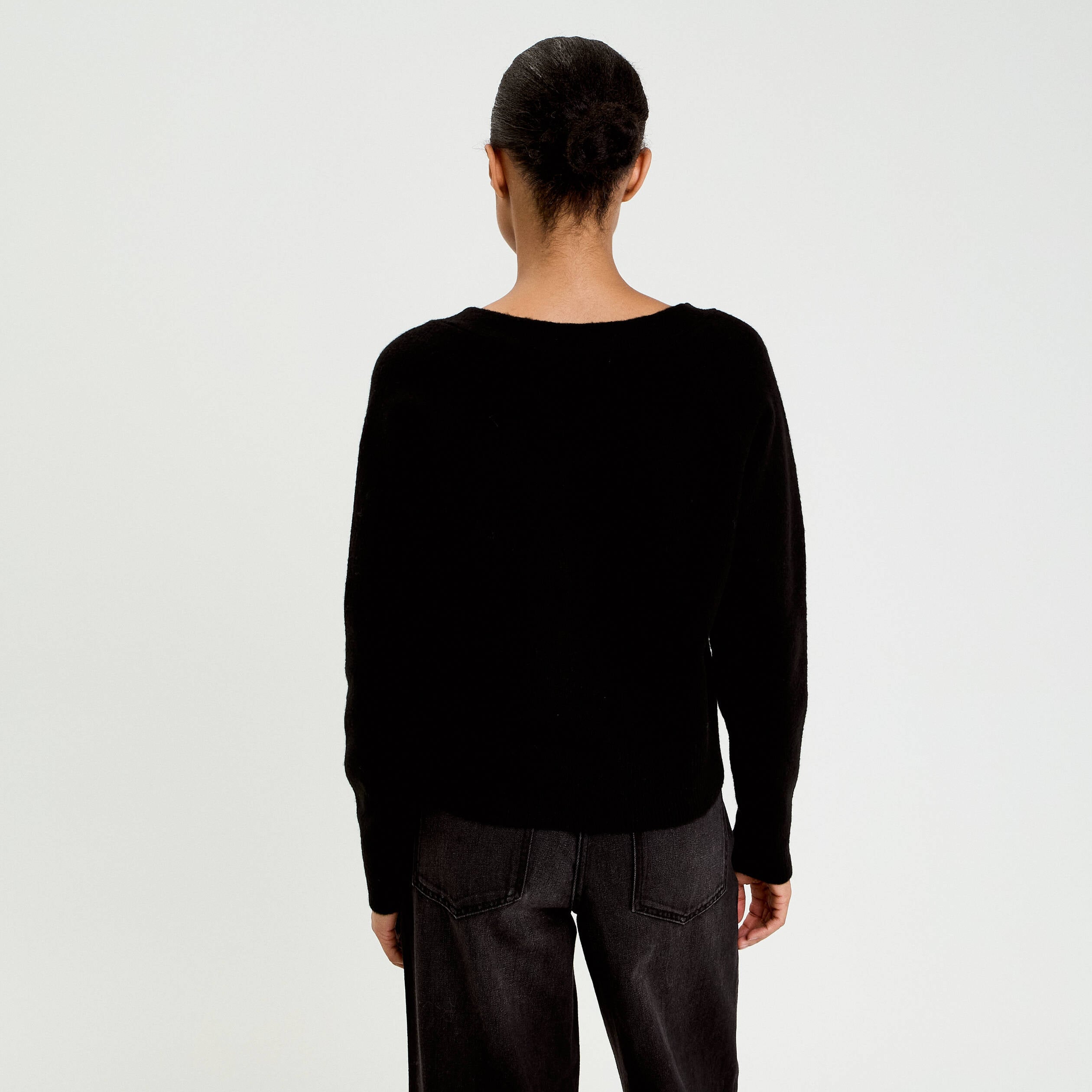 Gilet boutons coeur noir femme