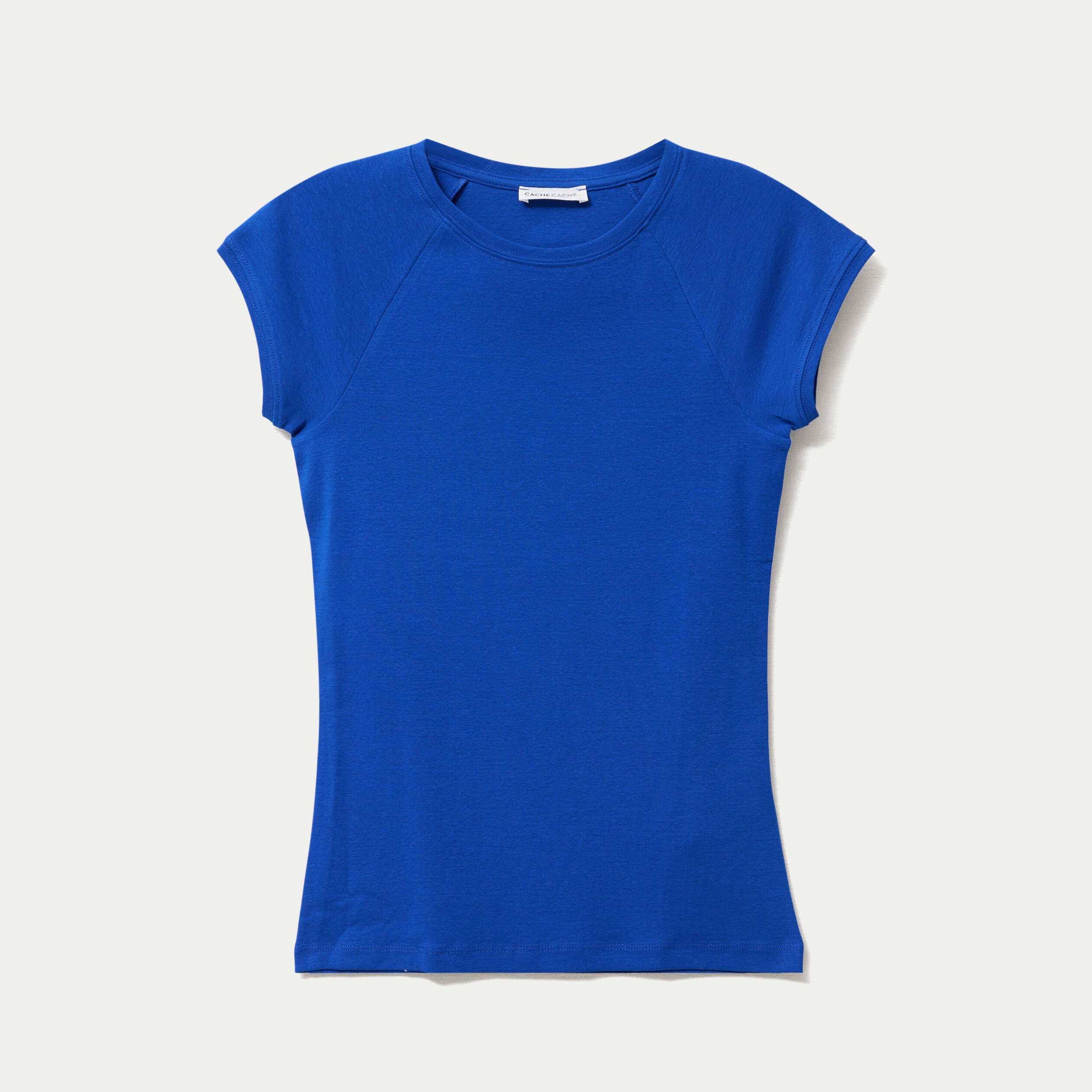 T-shirt manches courtes bleu electrique femme