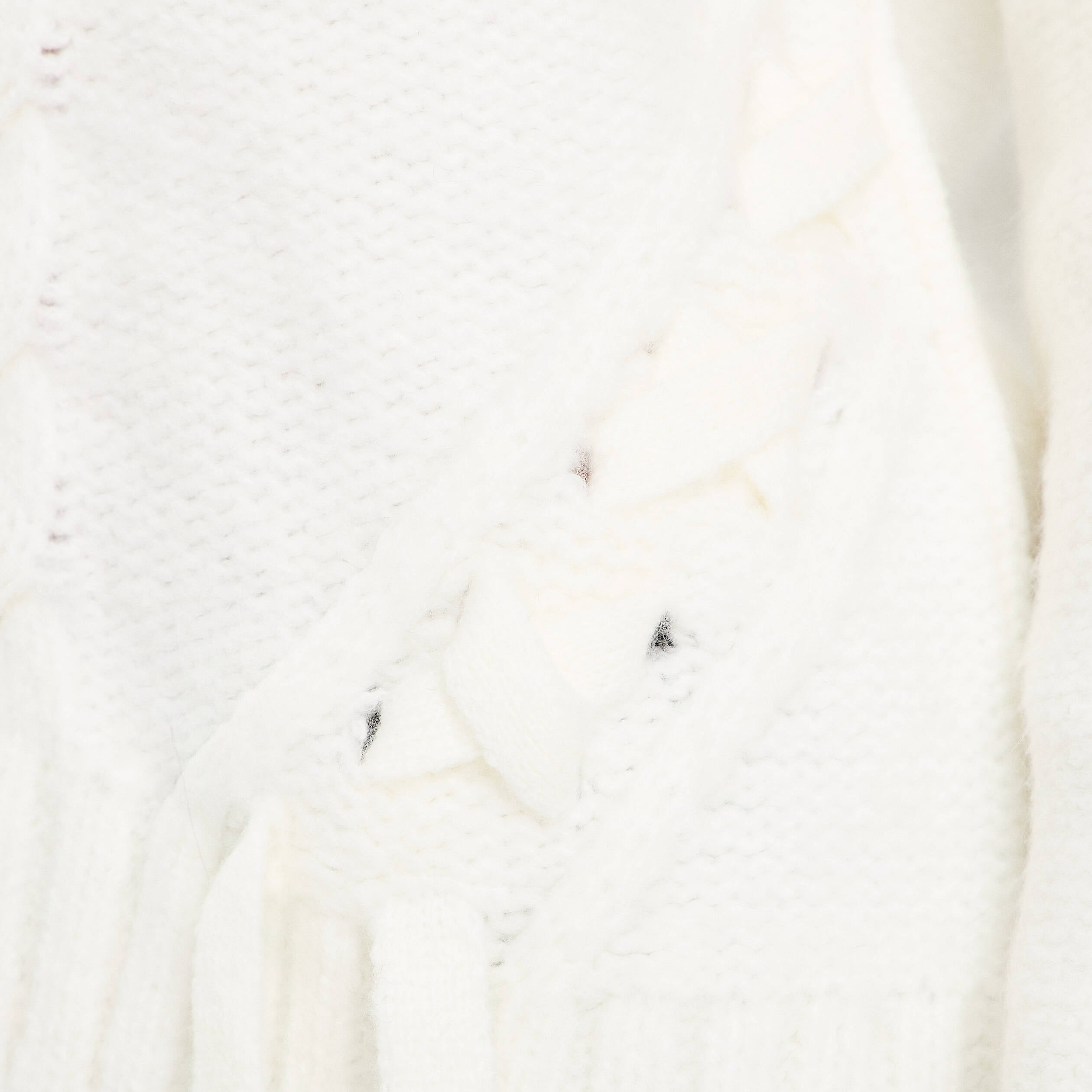 Pull &agrave; torsades ecru femme