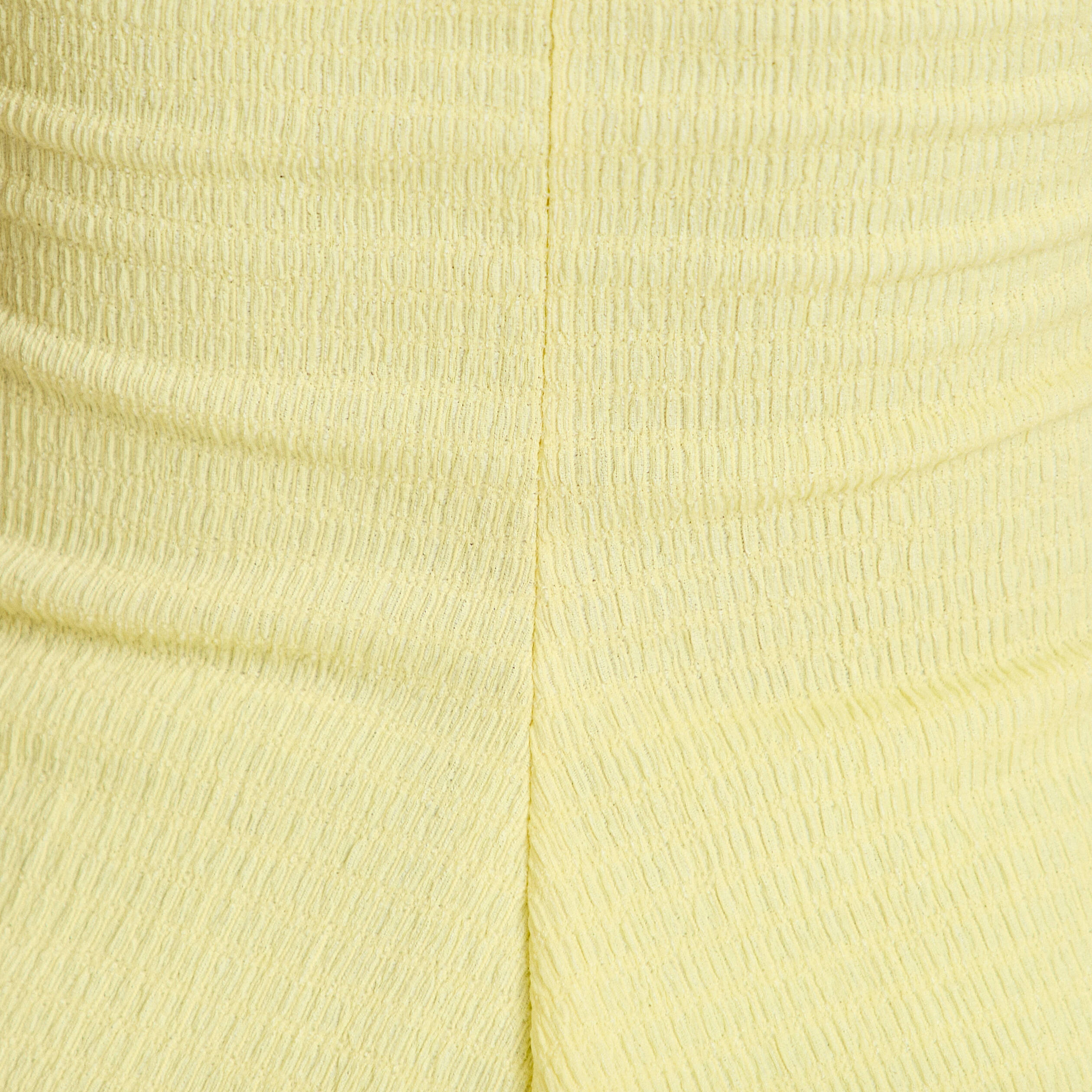 Bustier p&eacute;plum ajust&eacute; cropped pliss&eacute; jaune pastel femme