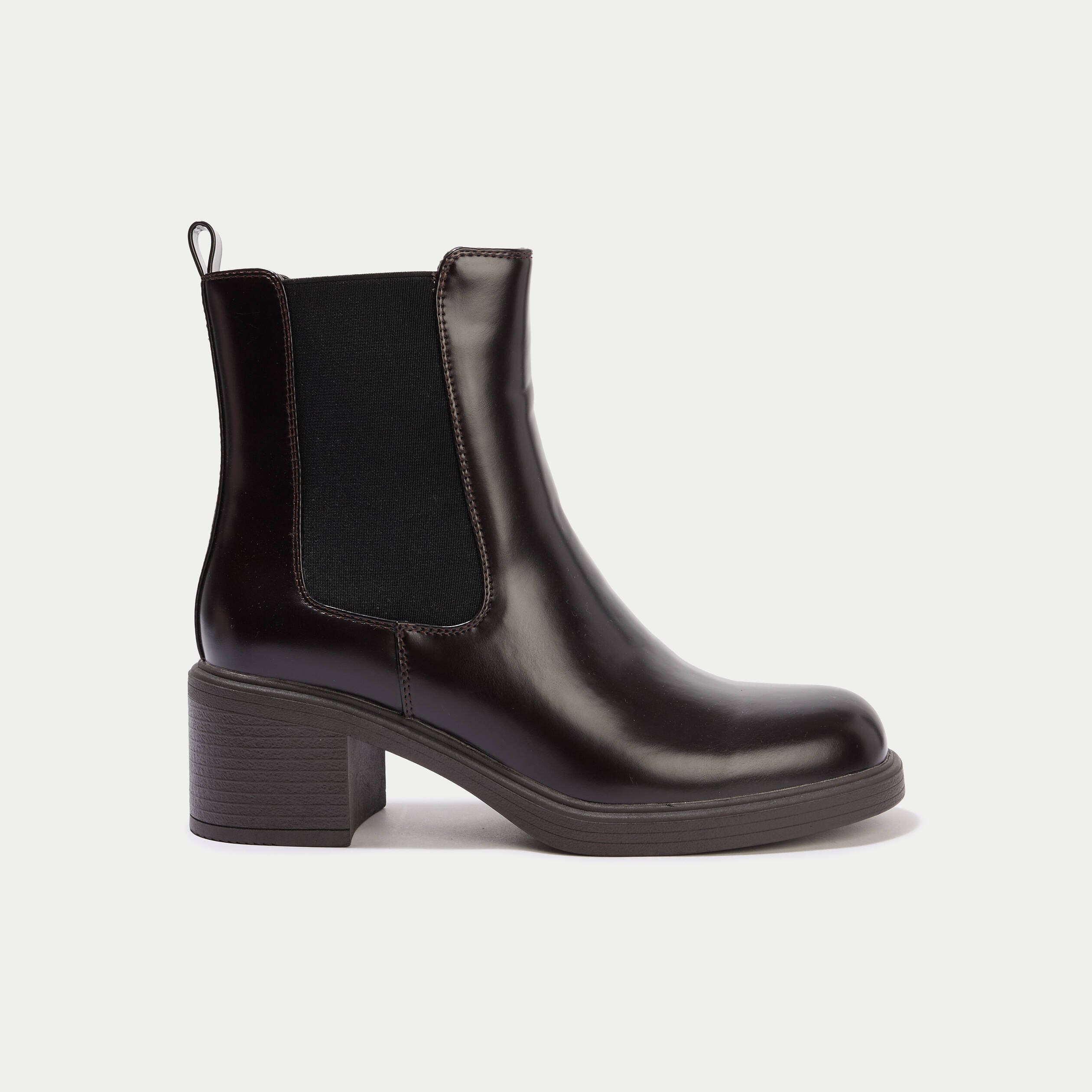 Bottines &agrave; talon marron femme