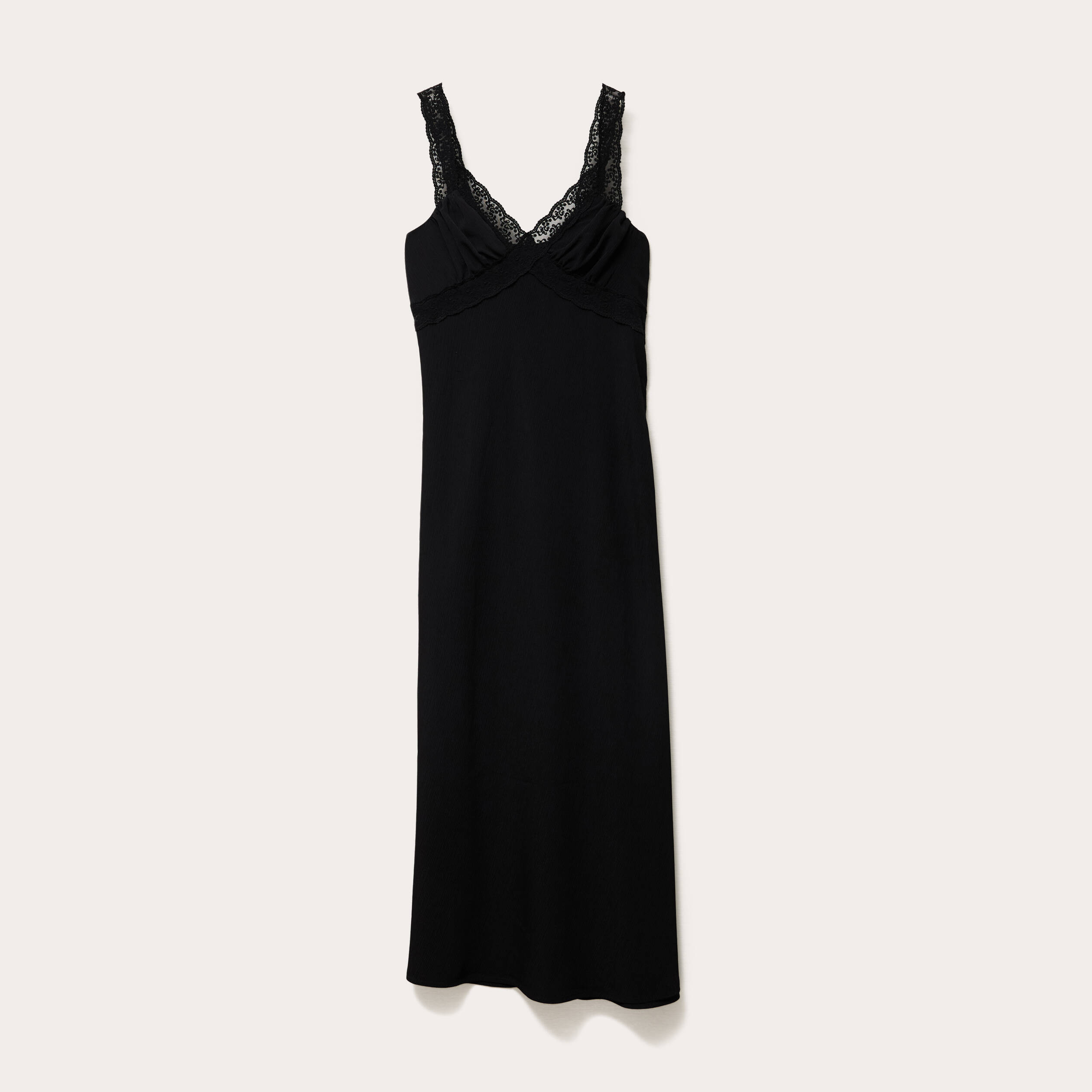 Robe longue &eacute;vas&eacute;e noir femme