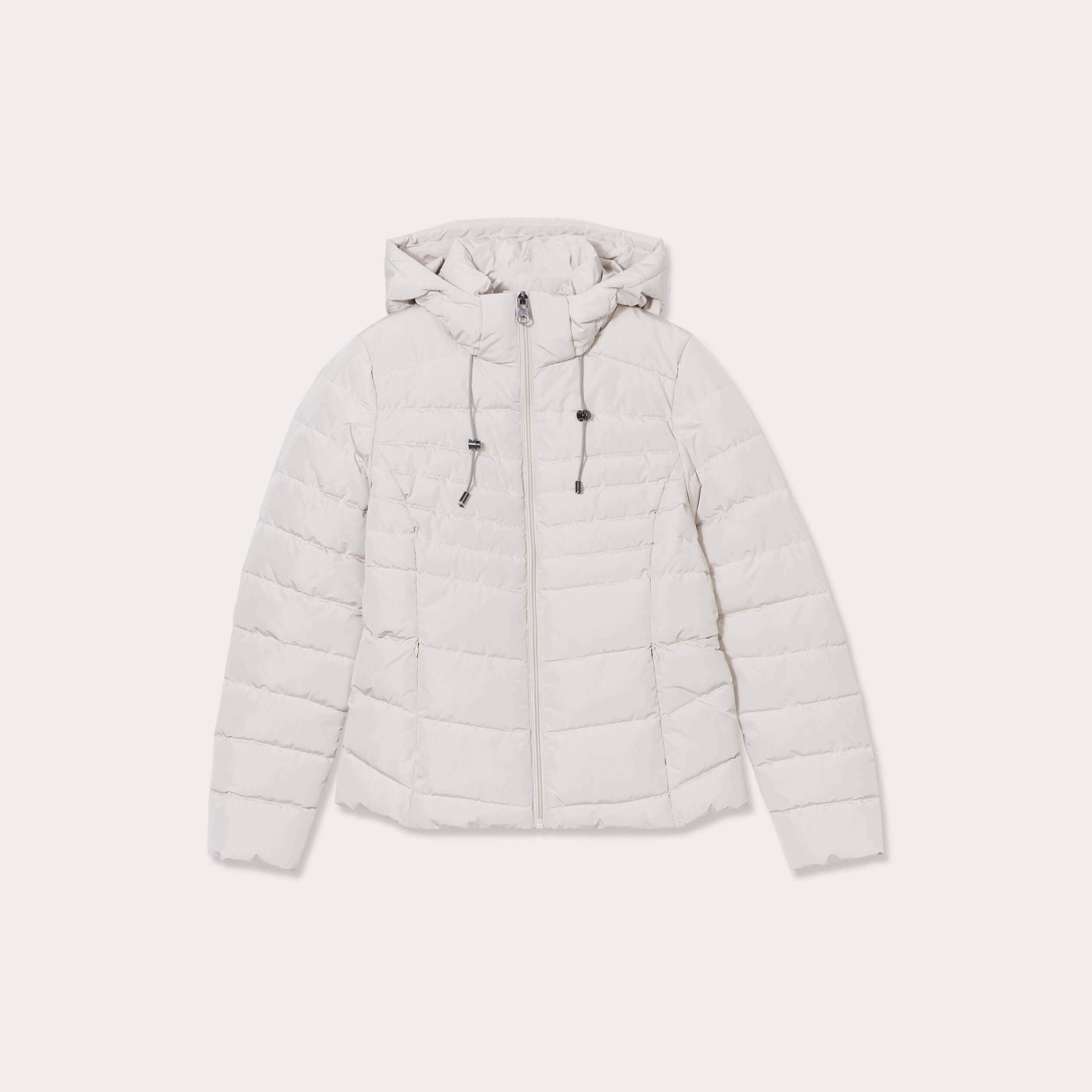 Doudoune ajust&eacute;e &agrave; capuche blanc femme