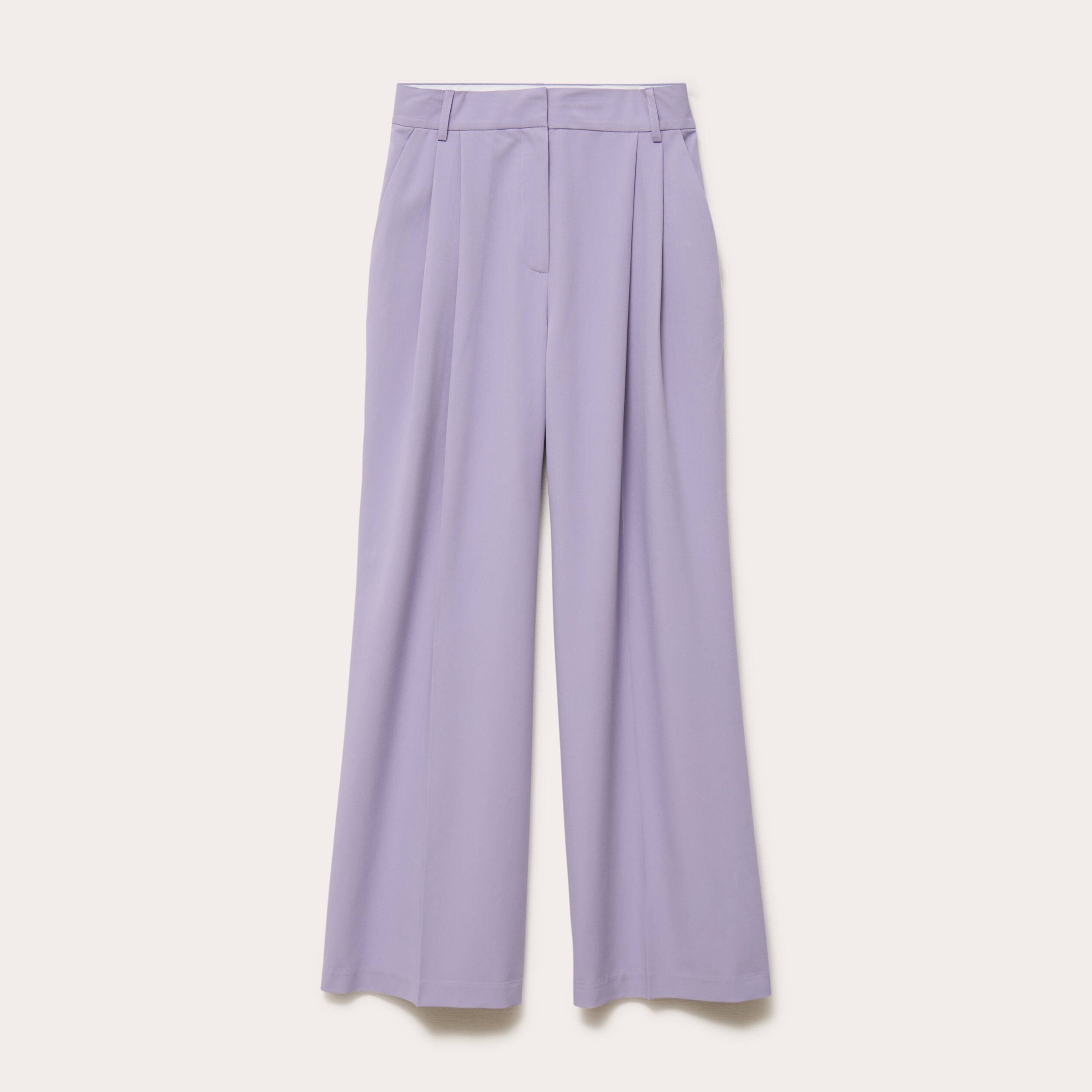 Pantalon large &agrave; pinces parme femme