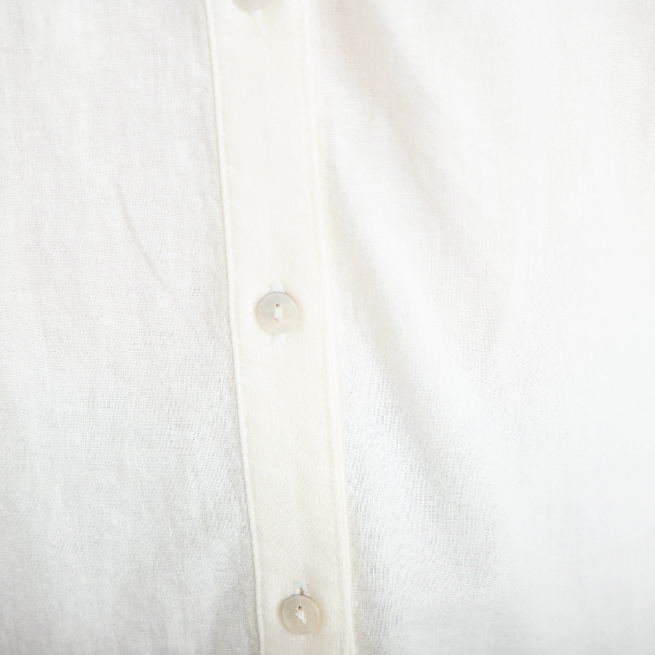 Blouse col V manches 3/4 ecru femme
