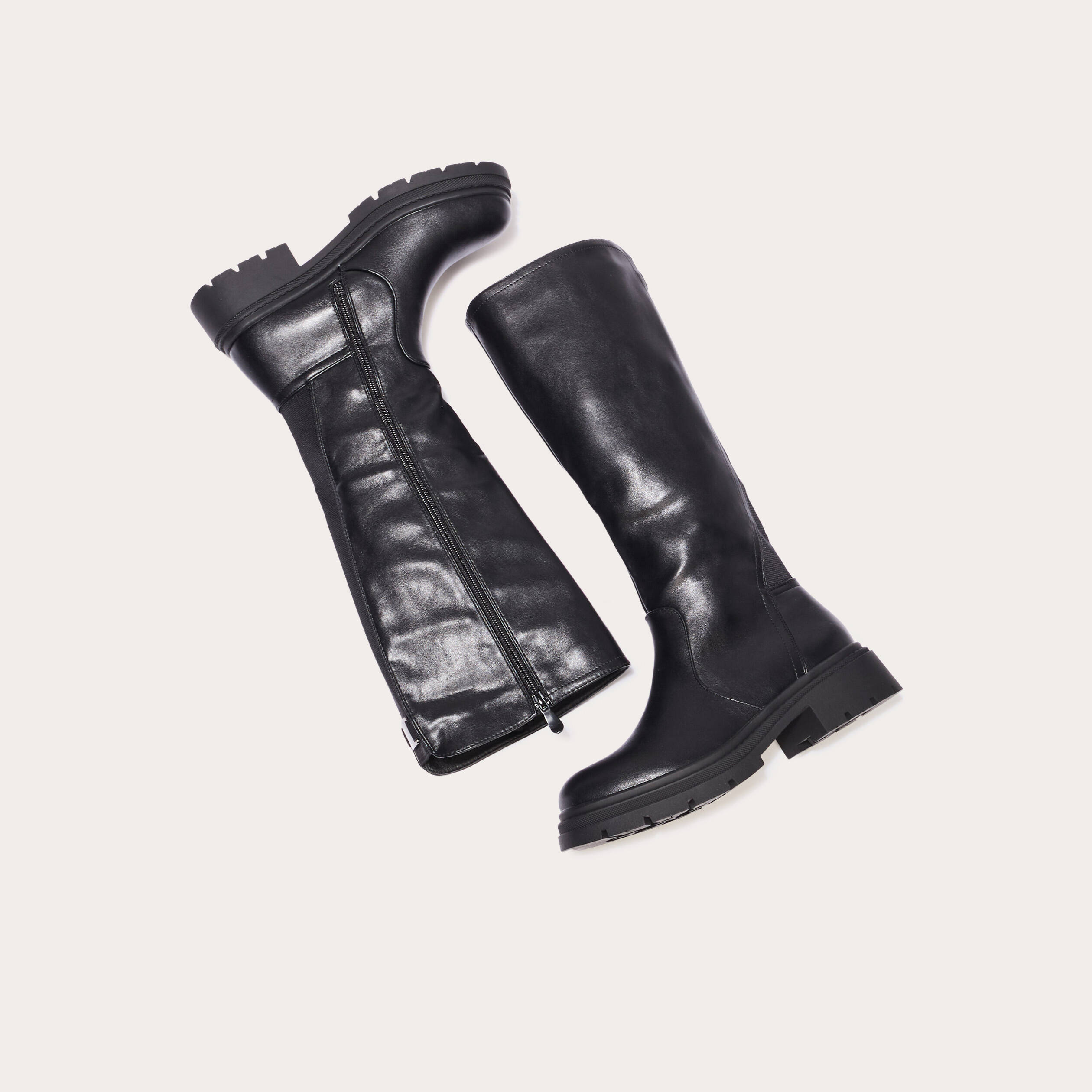 Bottes chelsea crant&eacute;es noir femme