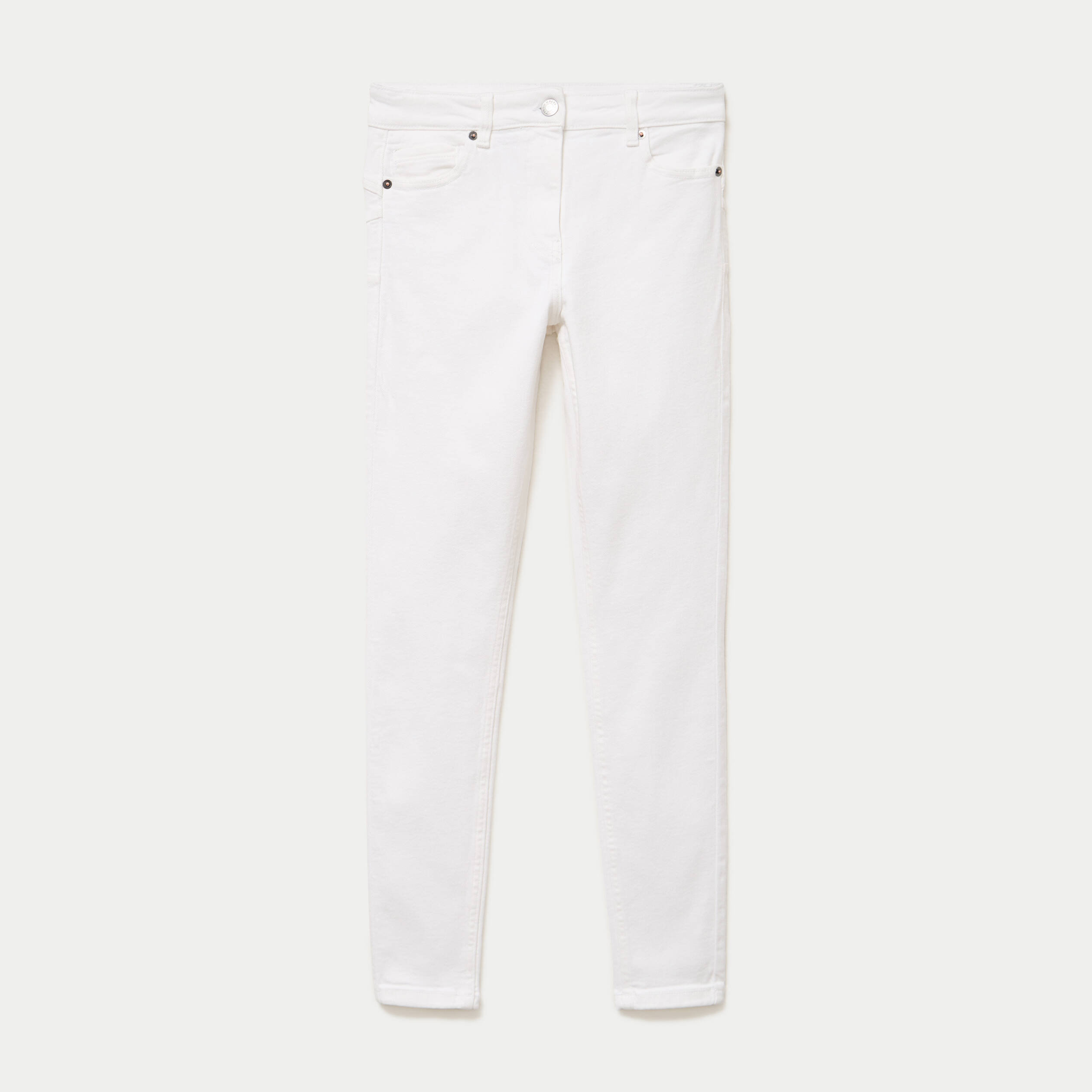 Jean skinny push-up taille standard blanc femme