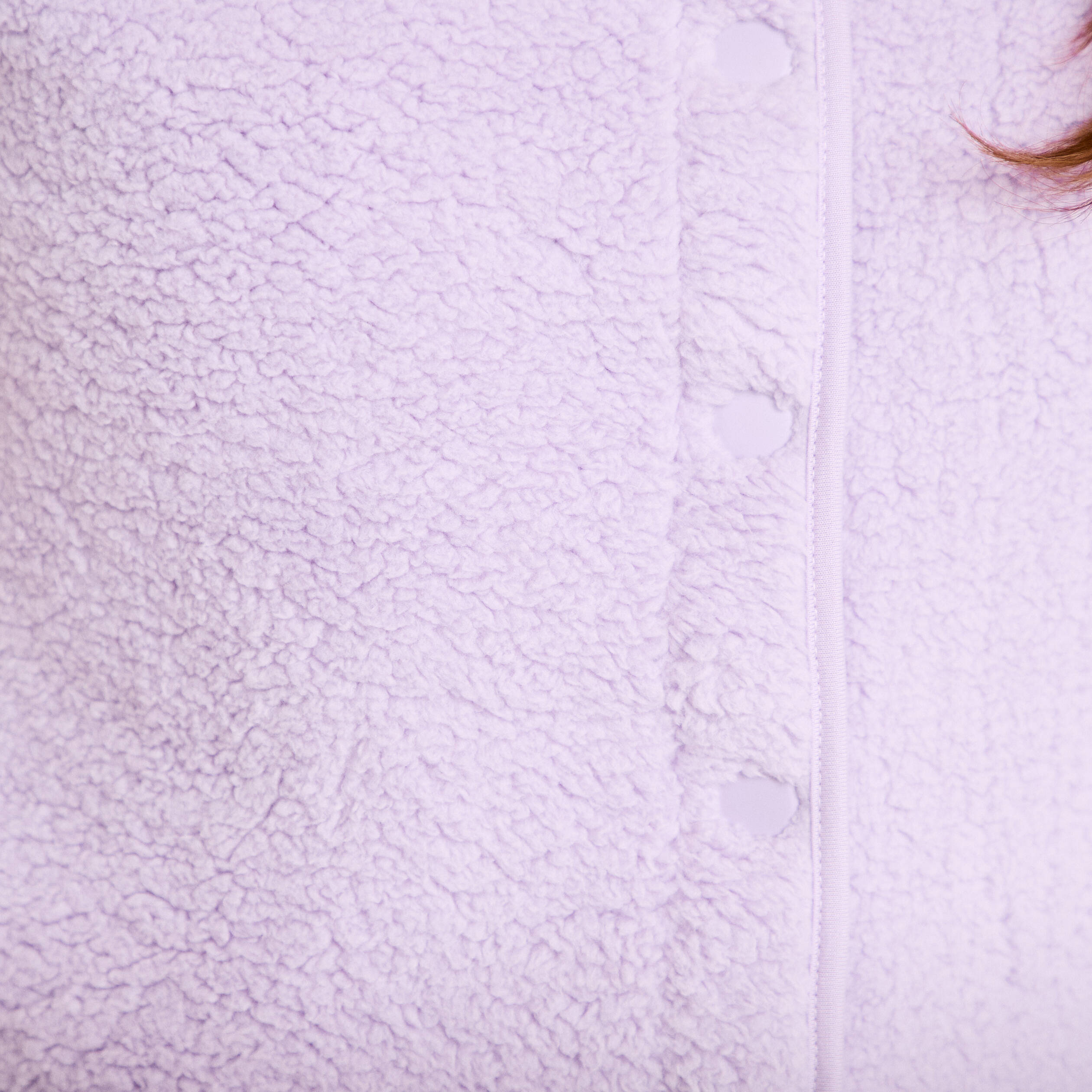 Veste sans manches effet polaire parme femme