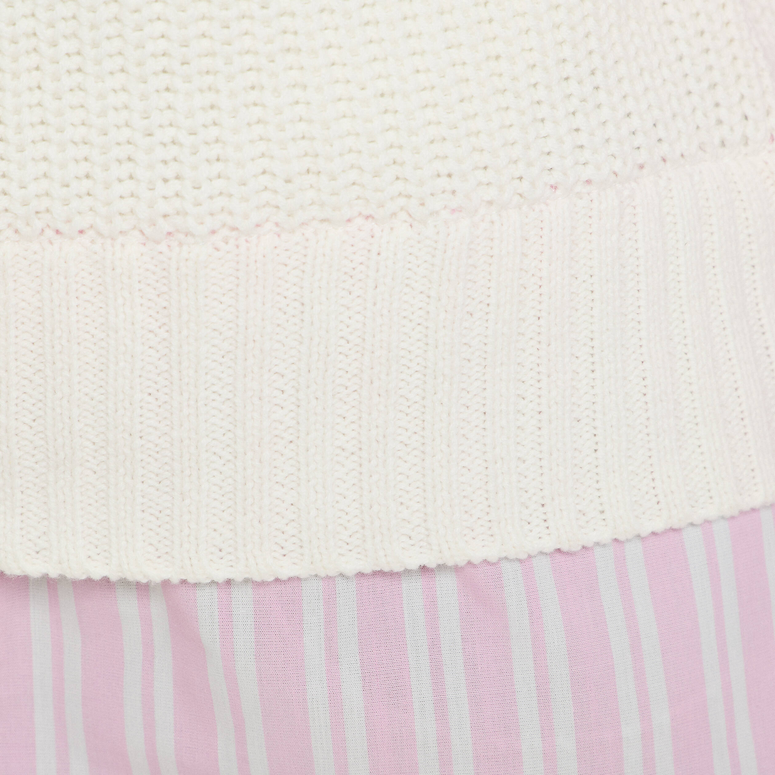 Pull chemise 2-en-1 ecru femme