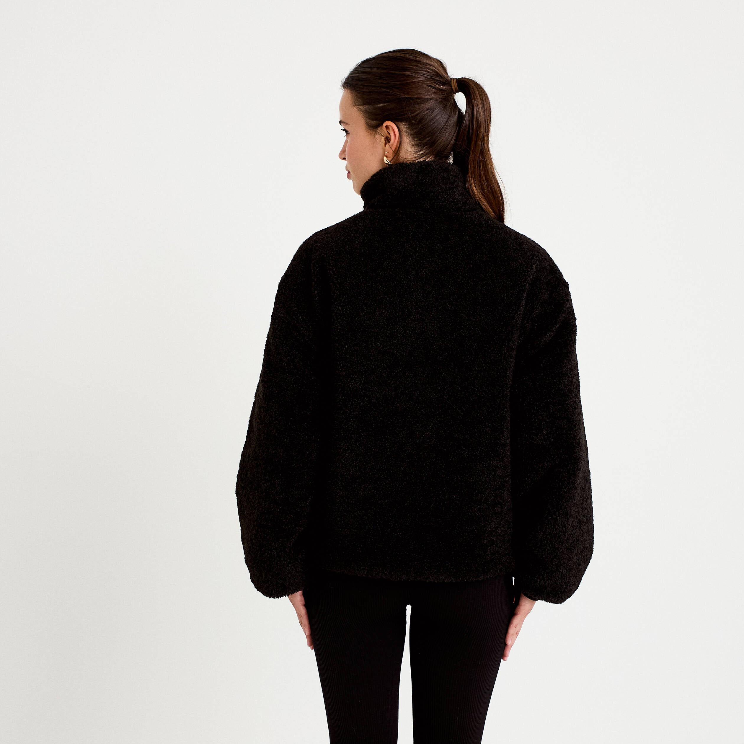 Parka r&eacute;versible effet polaire noir femme