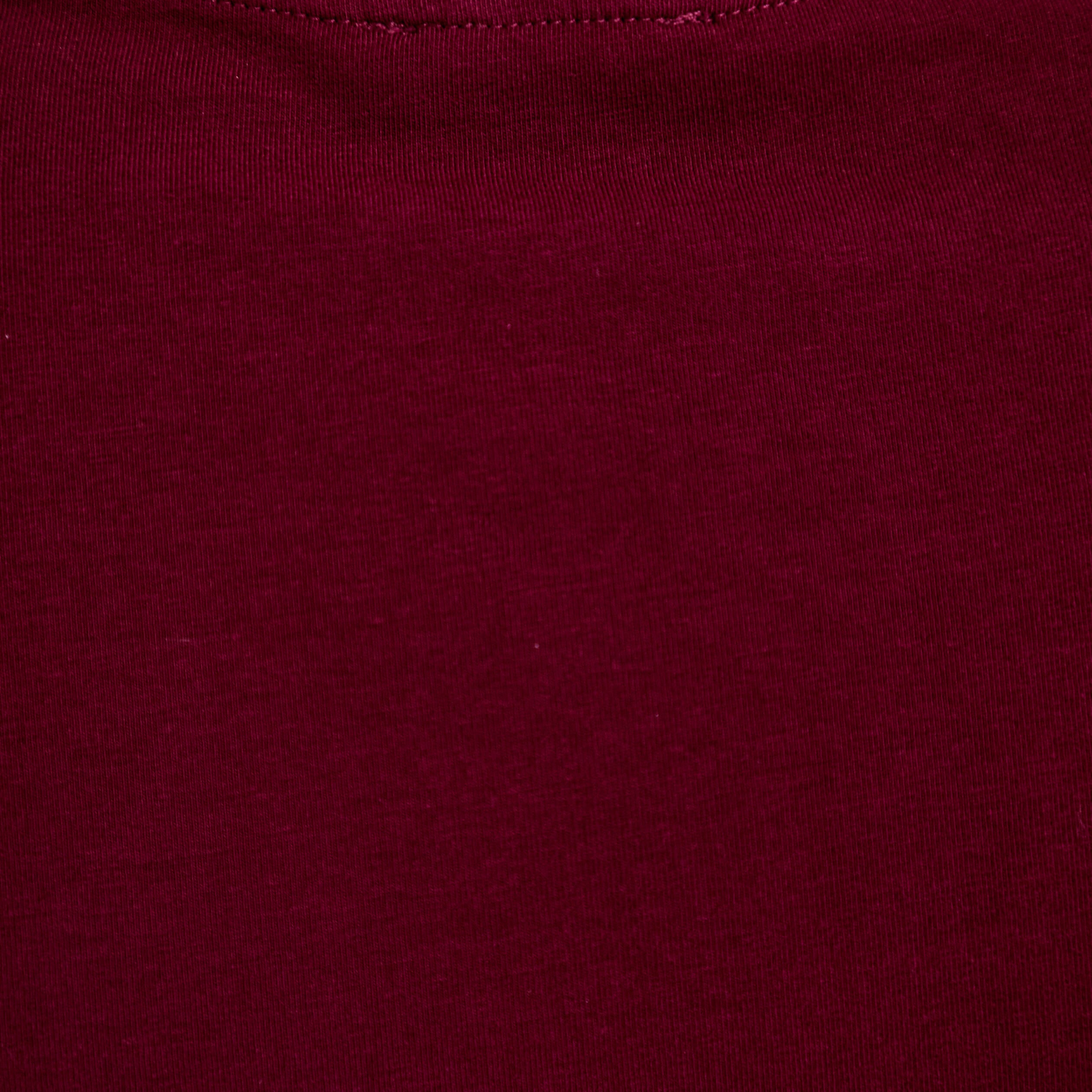 T-shirt ajust&eacute; col rond manches courtes bordeaux femme