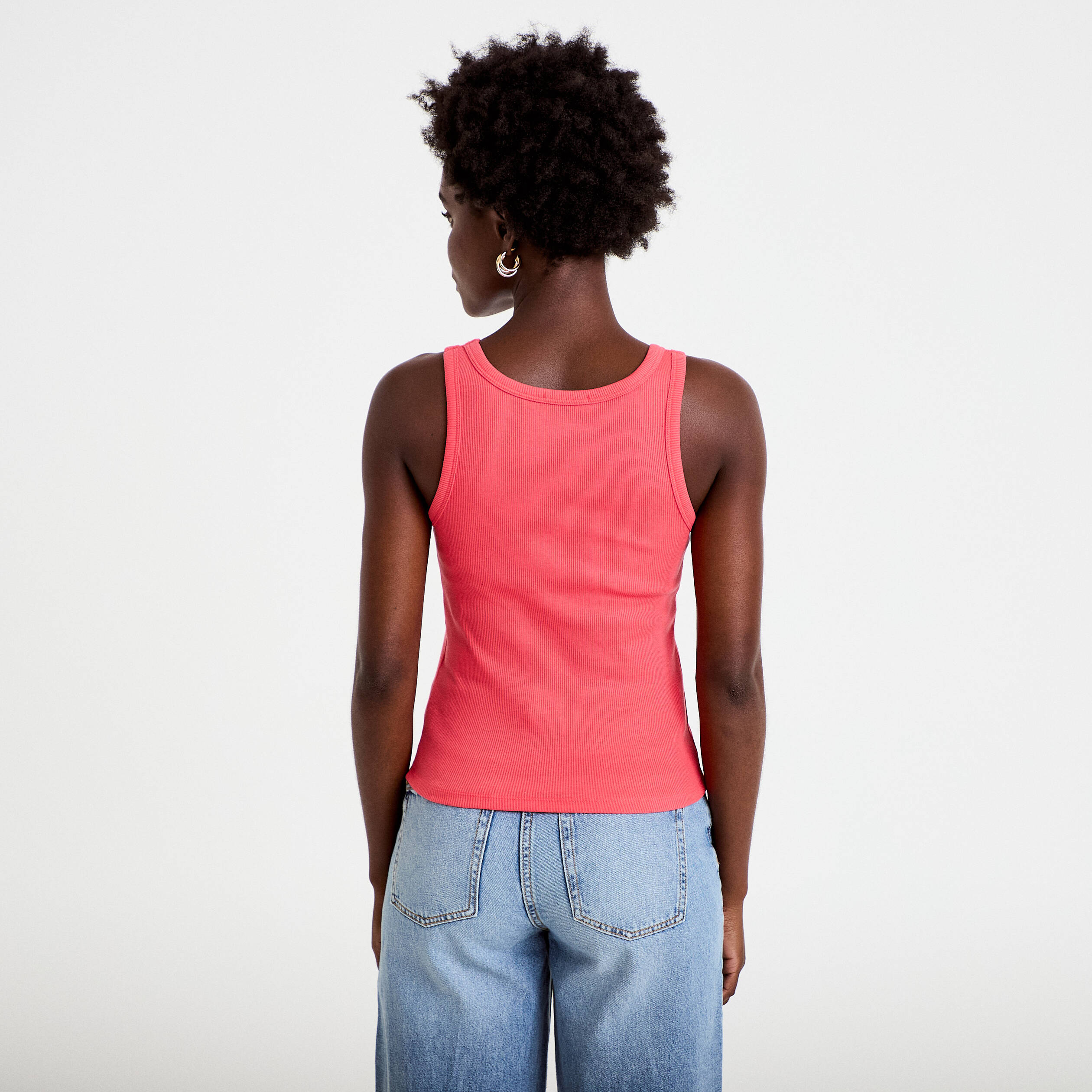 D&eacute;bardeur c&ocirc;tel&eacute; avec brassi&egrave;re int&eacute;gr&eacute;e rose femme