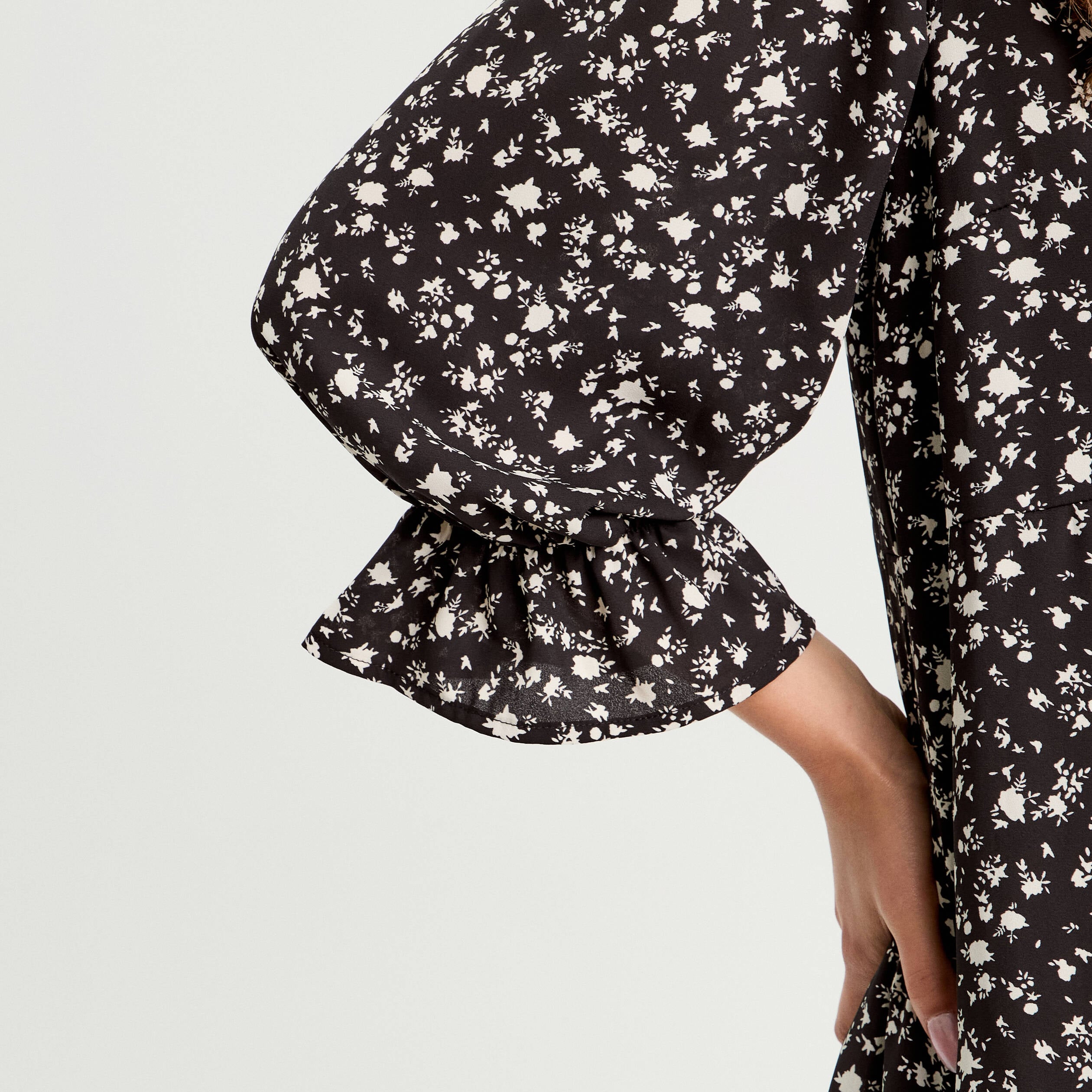 Robe droite manches 3/4 blanc femme