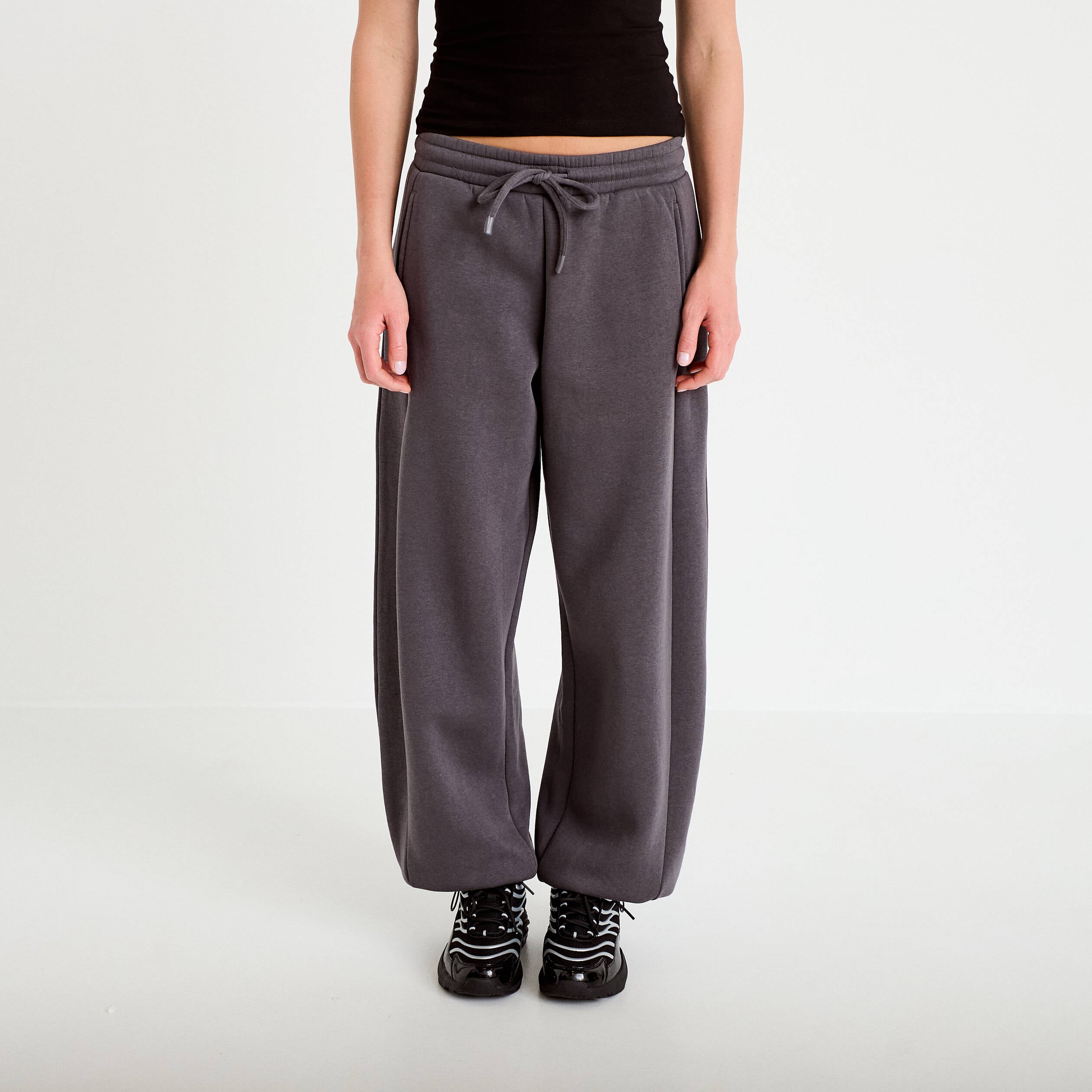 Jegging taille basse gris fonc&eacute; femme