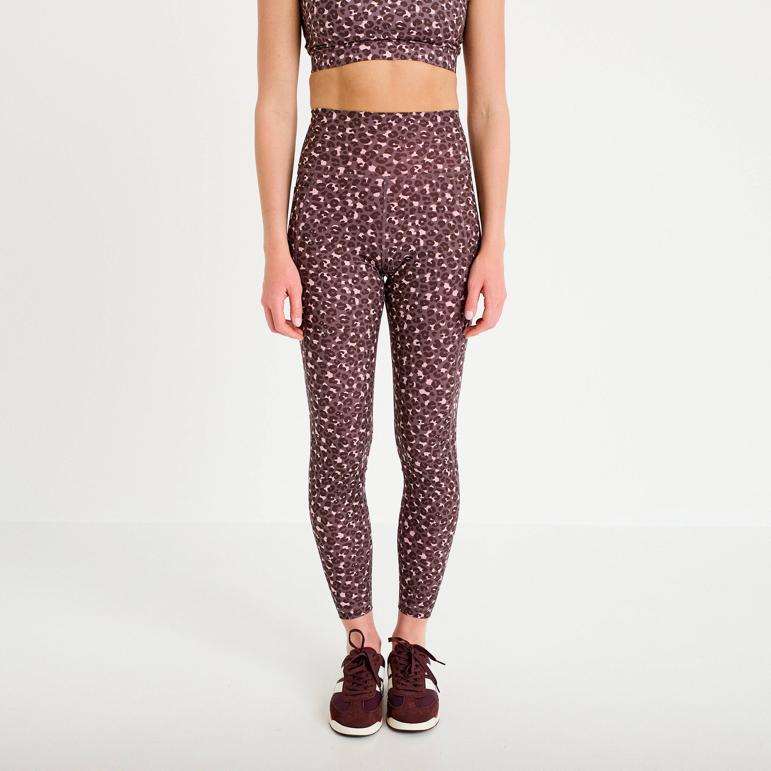 Legging taille haute violet femme