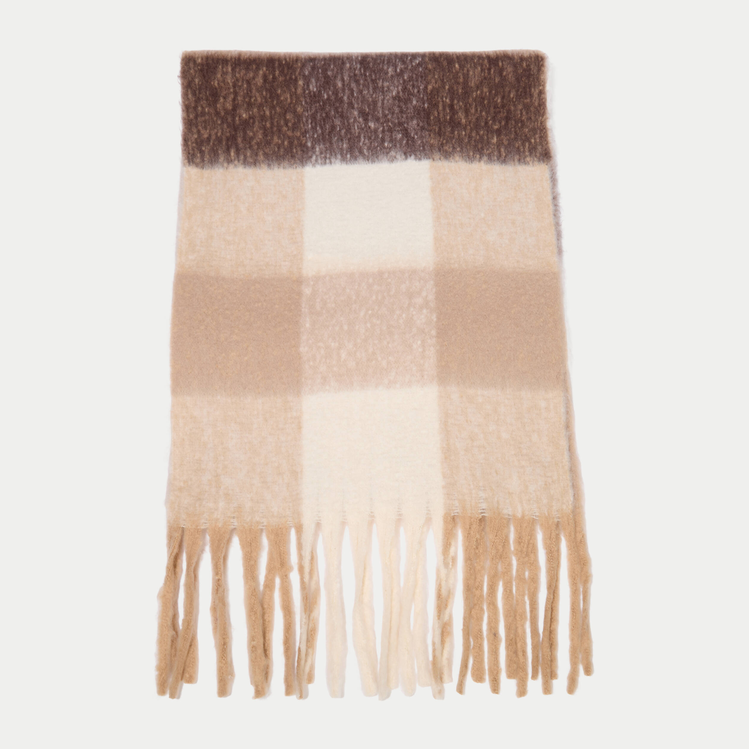 &Eacute;charpe plaid ivoire femme