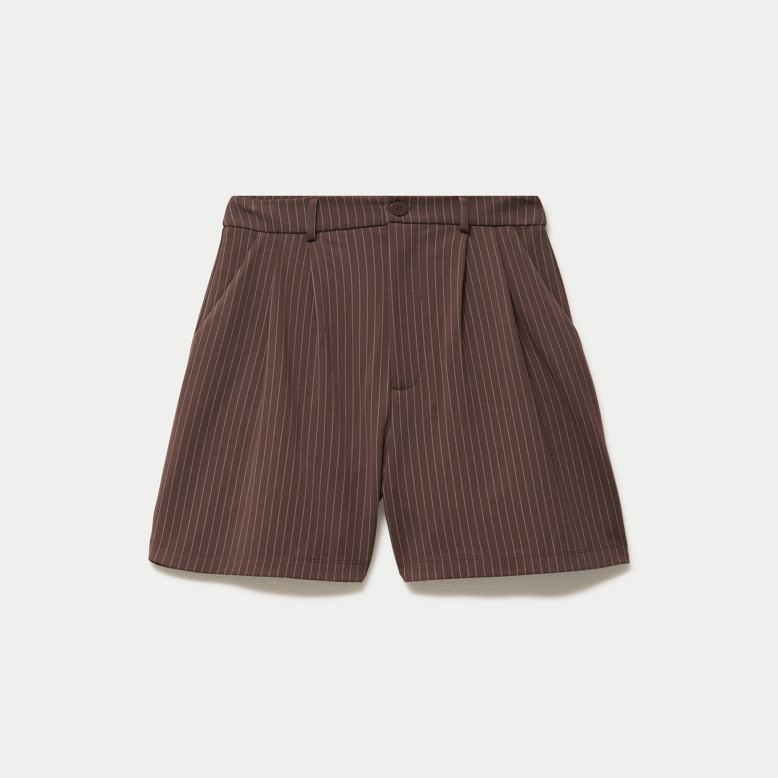 Short taille haute marron chocolat femme