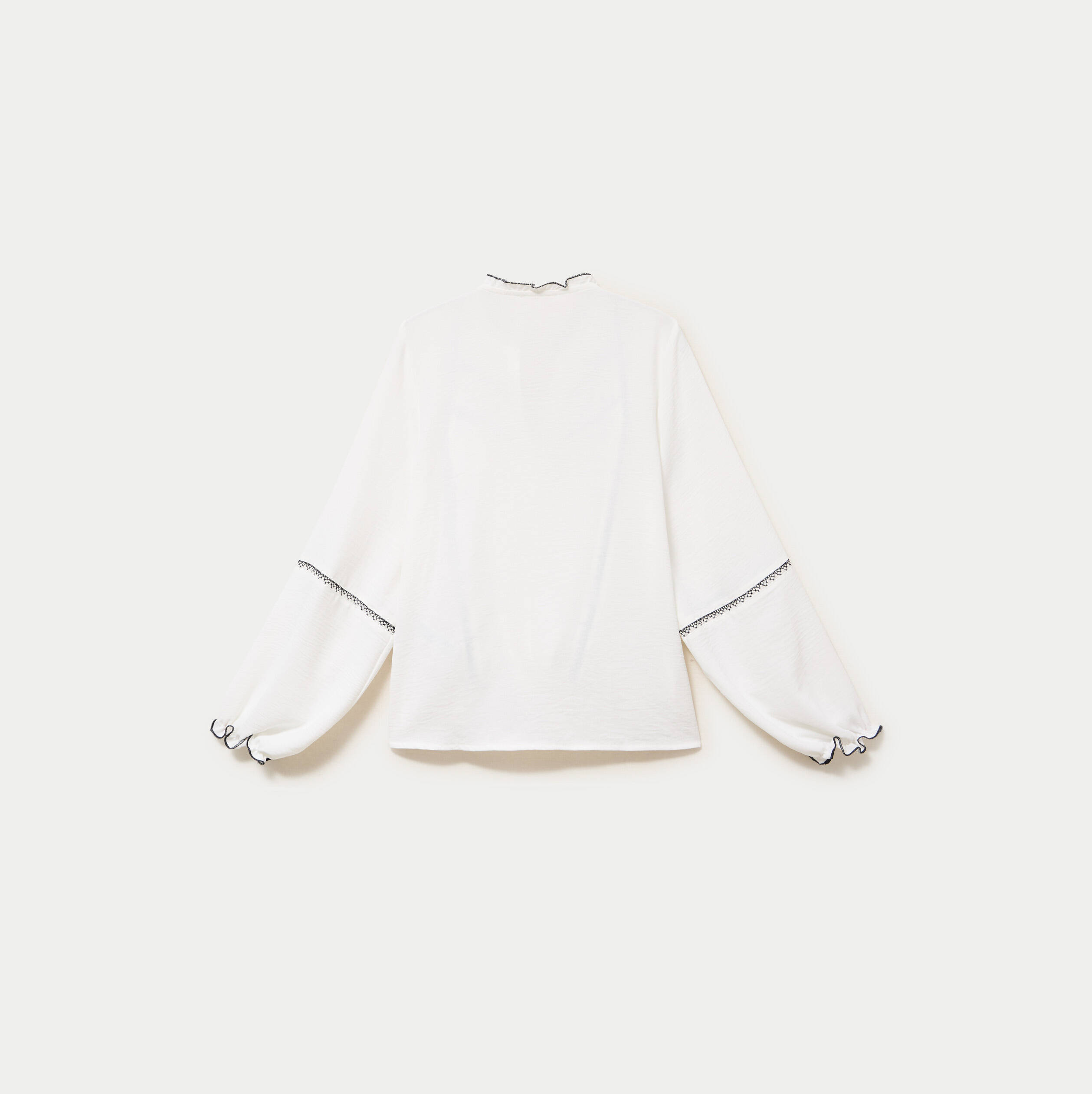 Blouse manches longues ecru femme