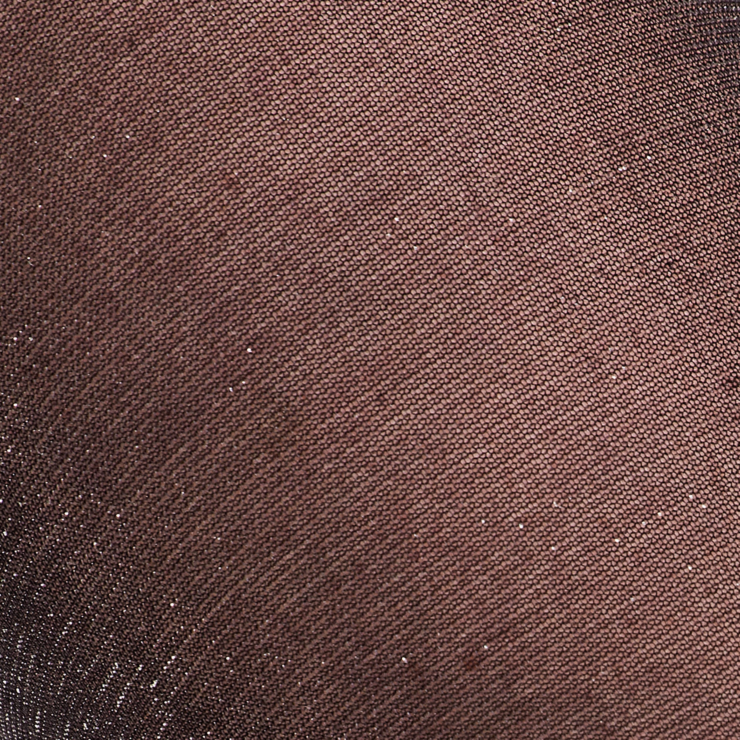 Collants fils m&eacute;tallis&eacute;s noir femme
