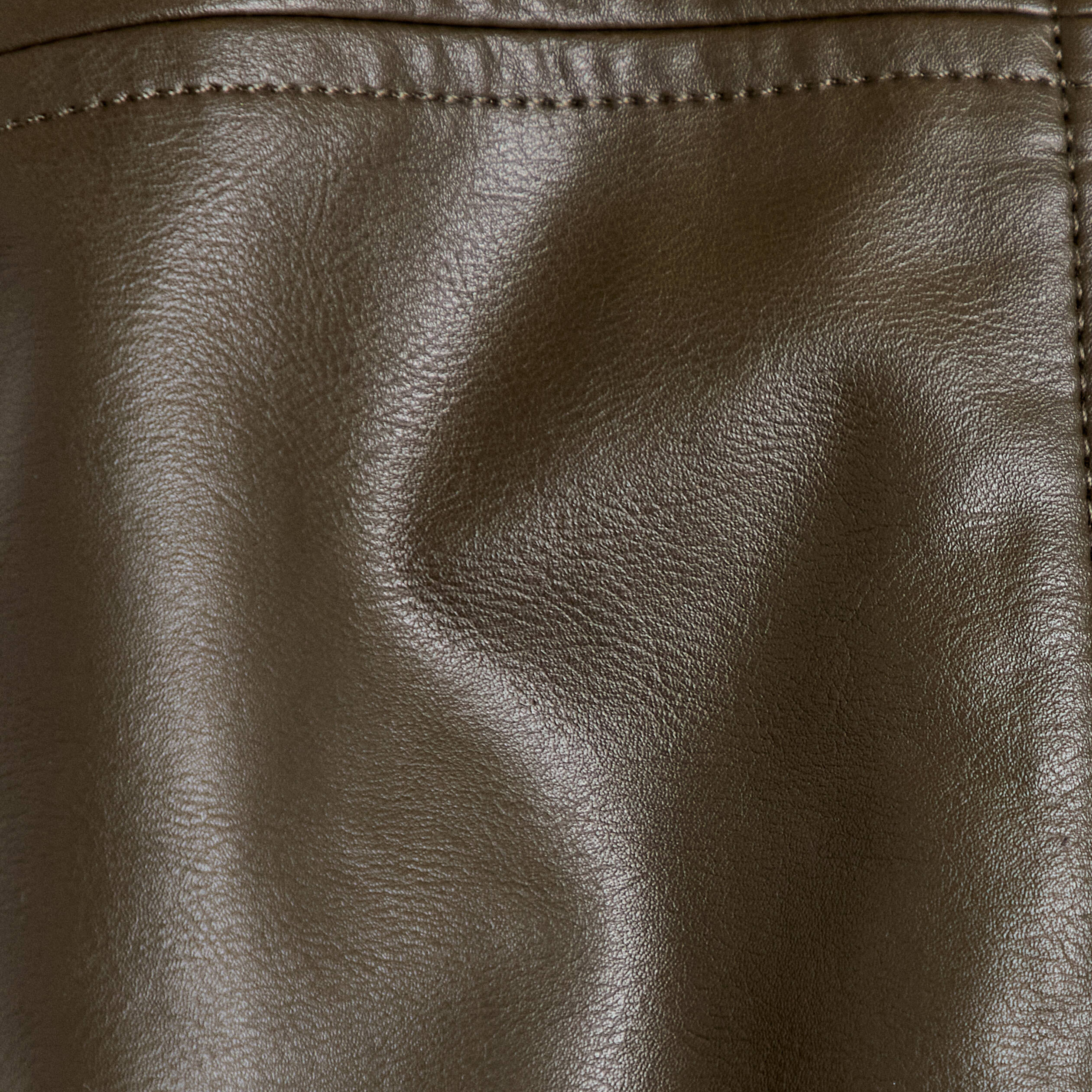 Veste effet boule manches longues vert kaki femme