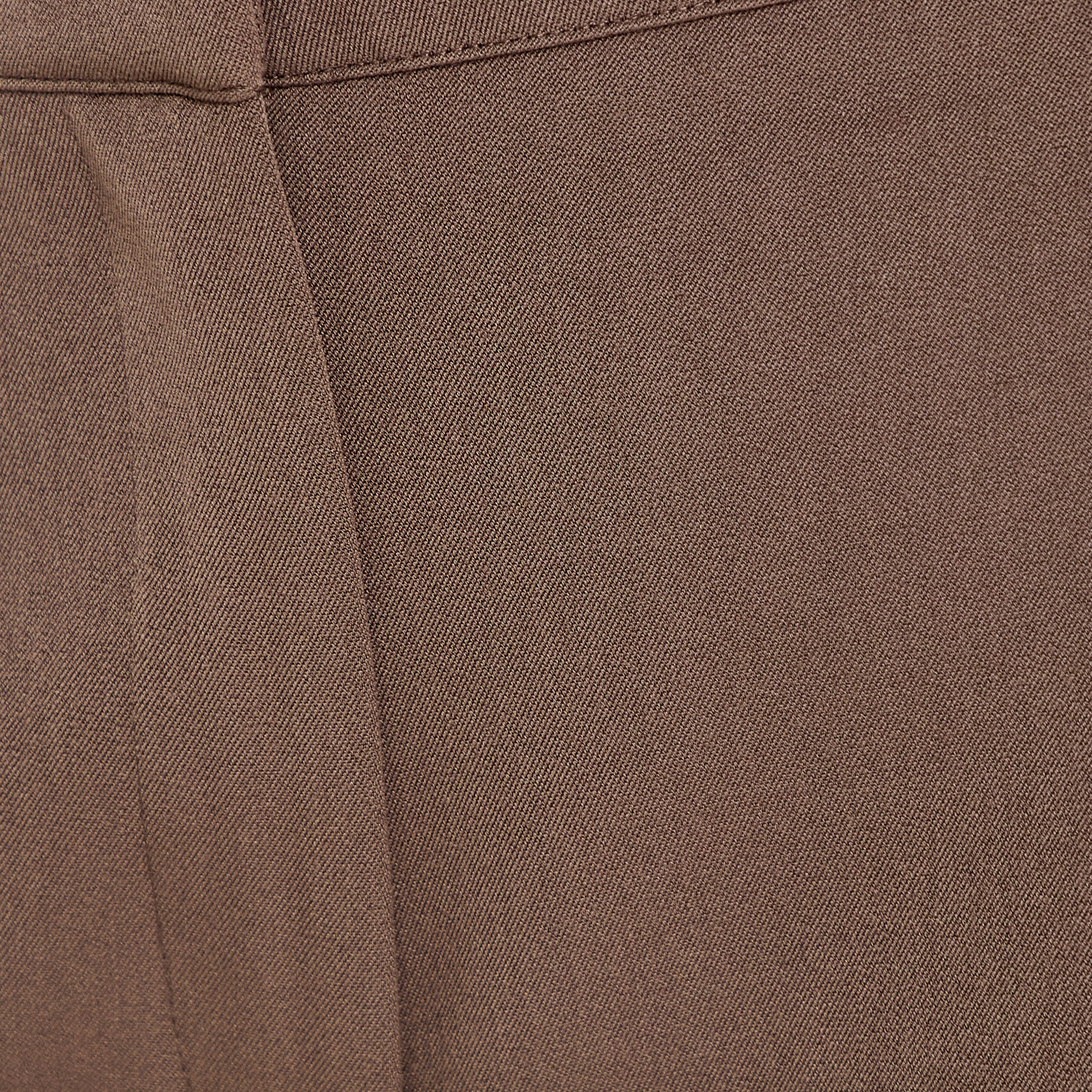 Pantalon large ventre plat taupe femme