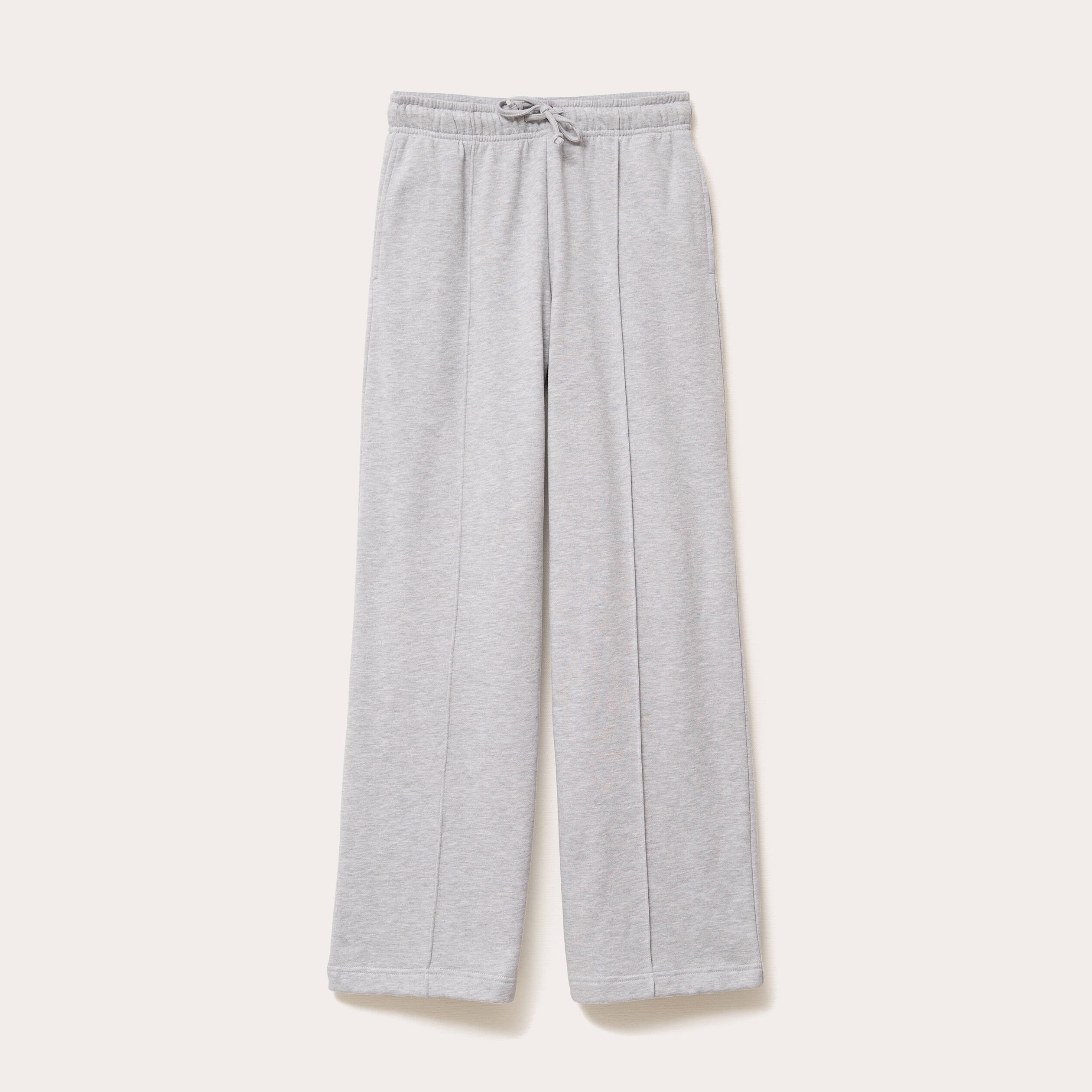 Pantalon large style jogging gris clair femme
