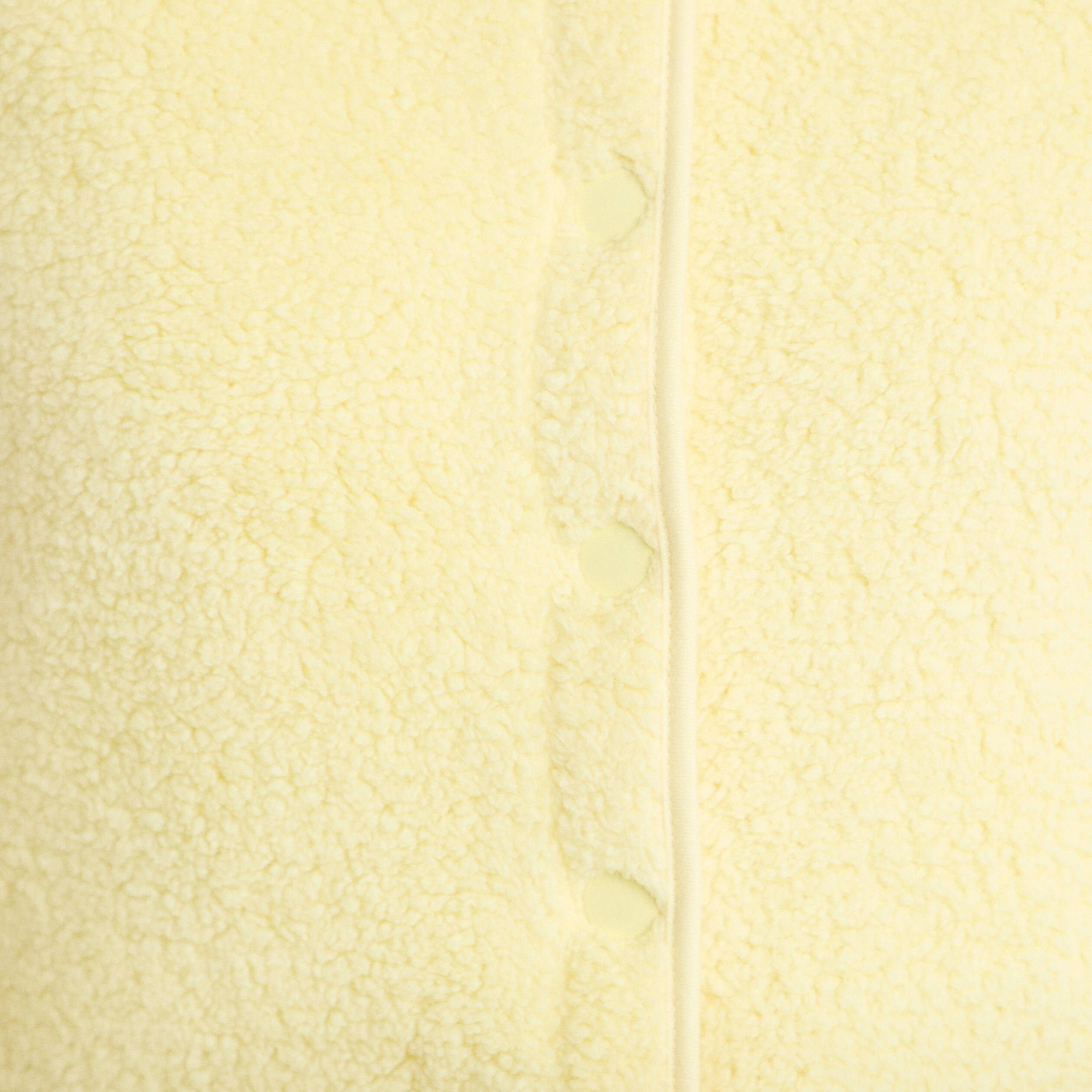 Veste sans manches effet polaire jaune clair femme