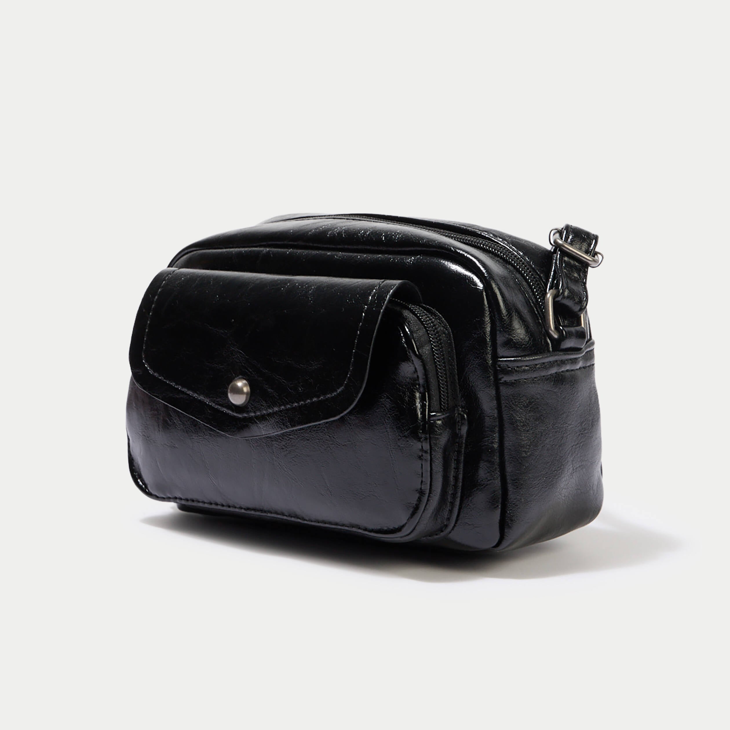 Sac aspect daim noir femme