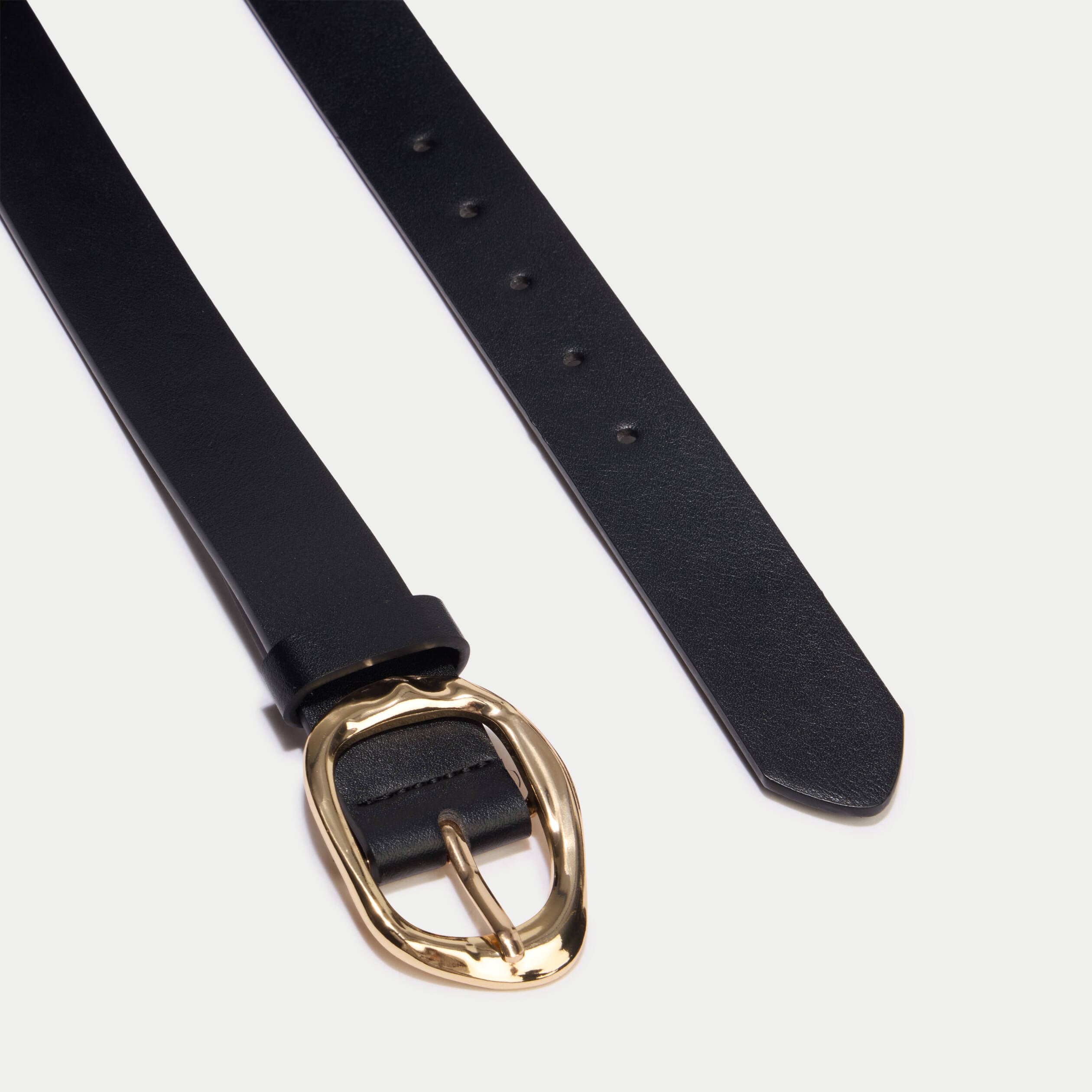 Ceinture fine noir femme