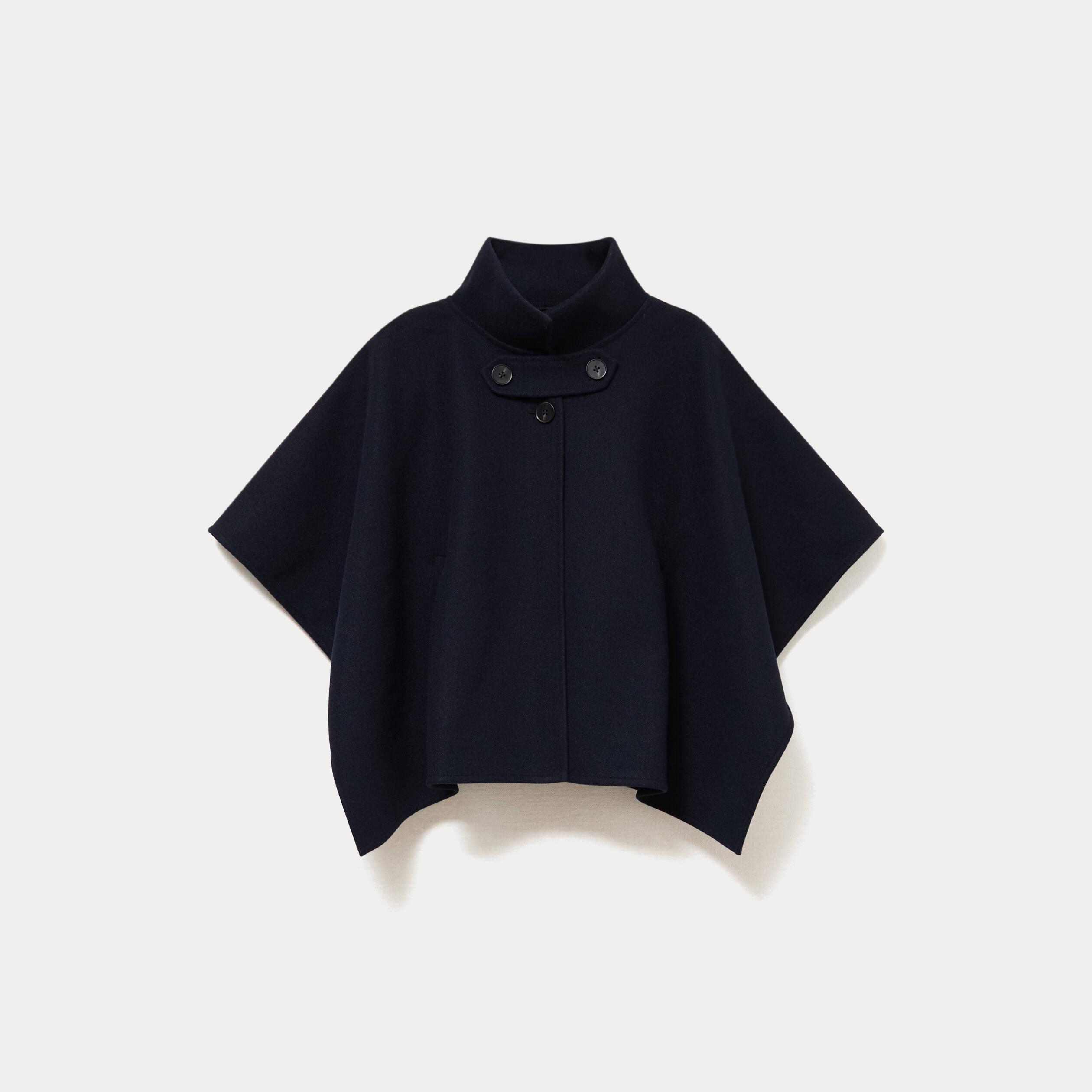 Poncho col am&eacute;ricain bleu marine femme