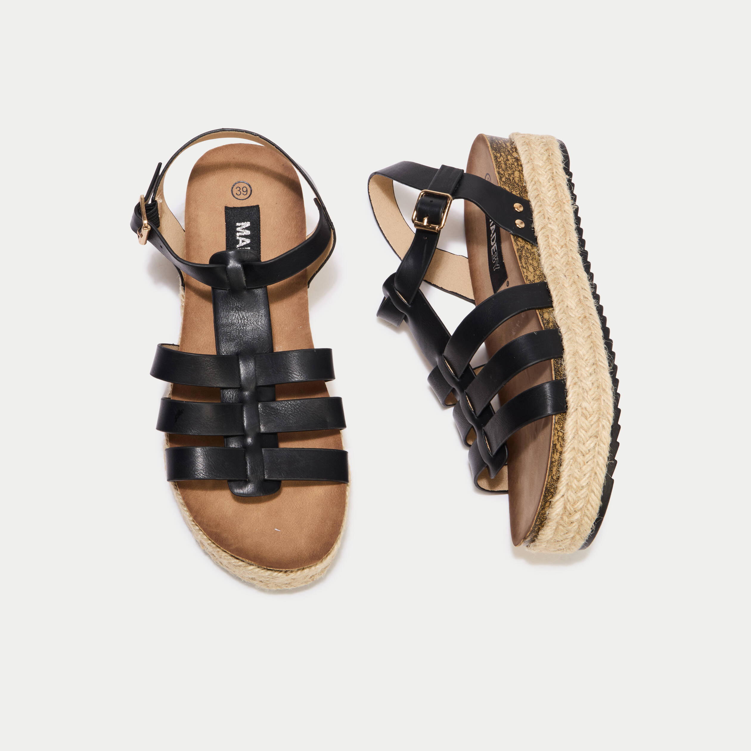 Sandales noir femme