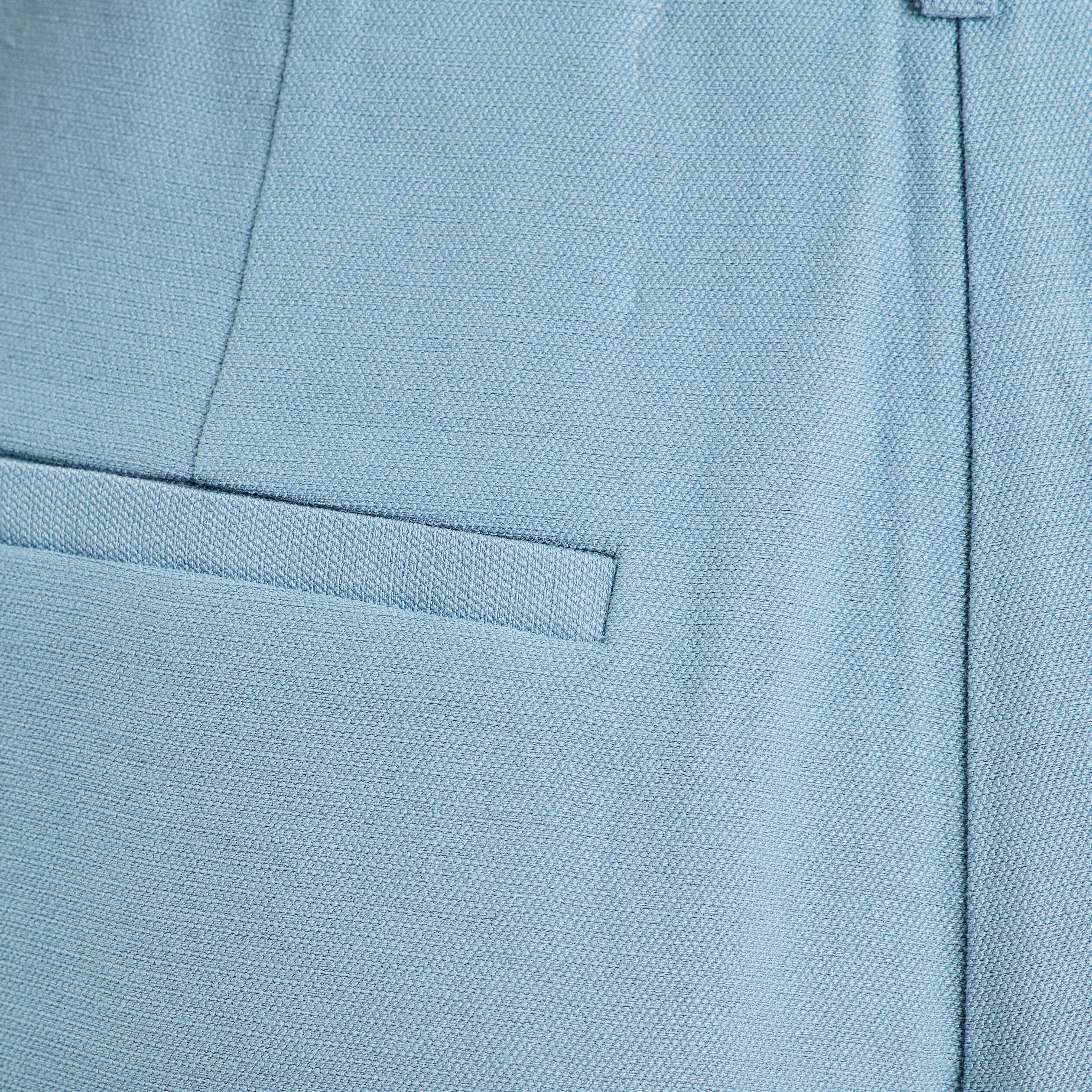 Bermuda droit pinces bleu gris femme