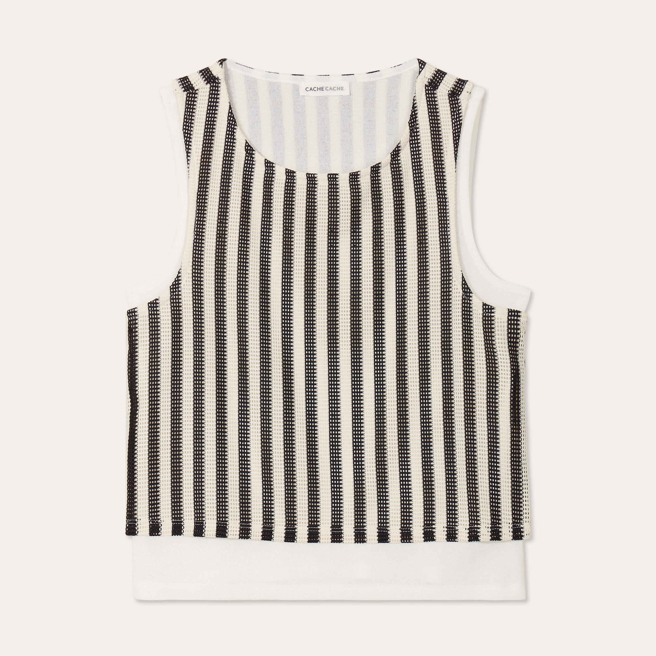MANGO Haut uni sans manches à col rond pour femme - Mode Avenue