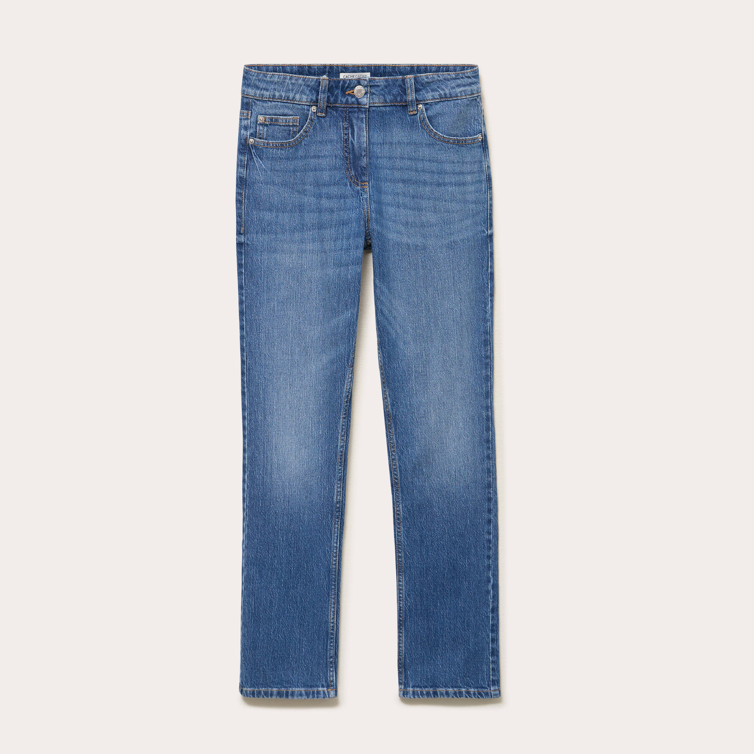 Jean slim taille standard denim double stone femme